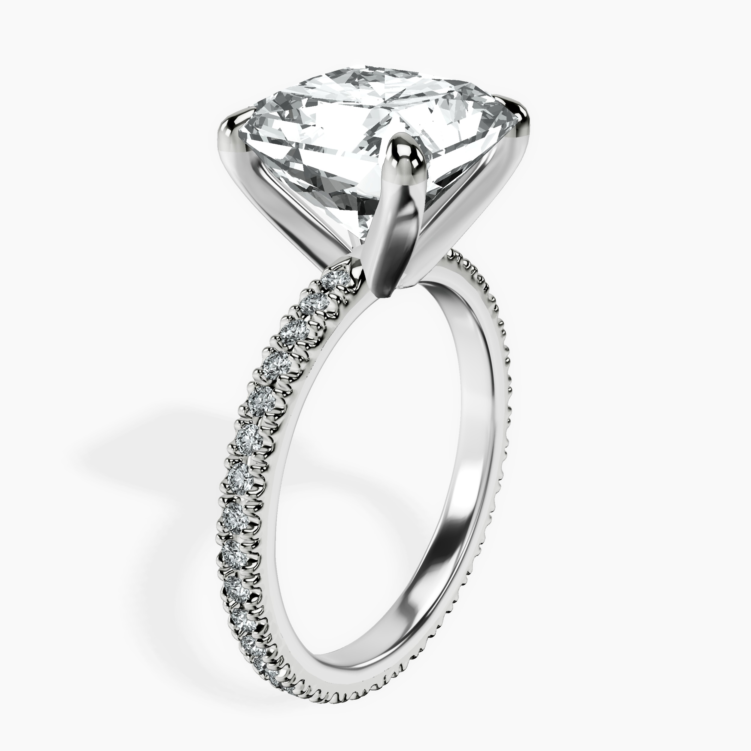 Platinum Claire Full Eternity Lab Diamond Ring standing product image one