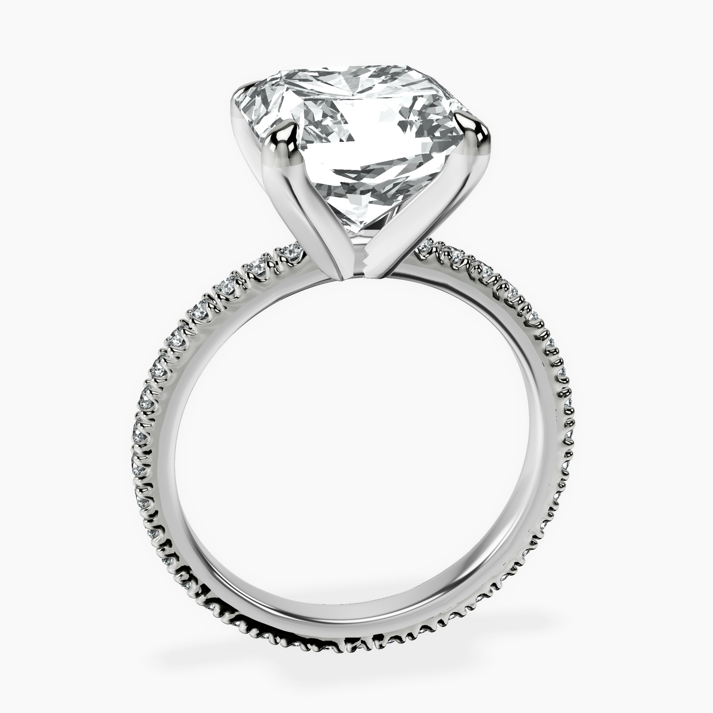 Platinum Claire Full Eternity Lab Diamond Ring side right image one