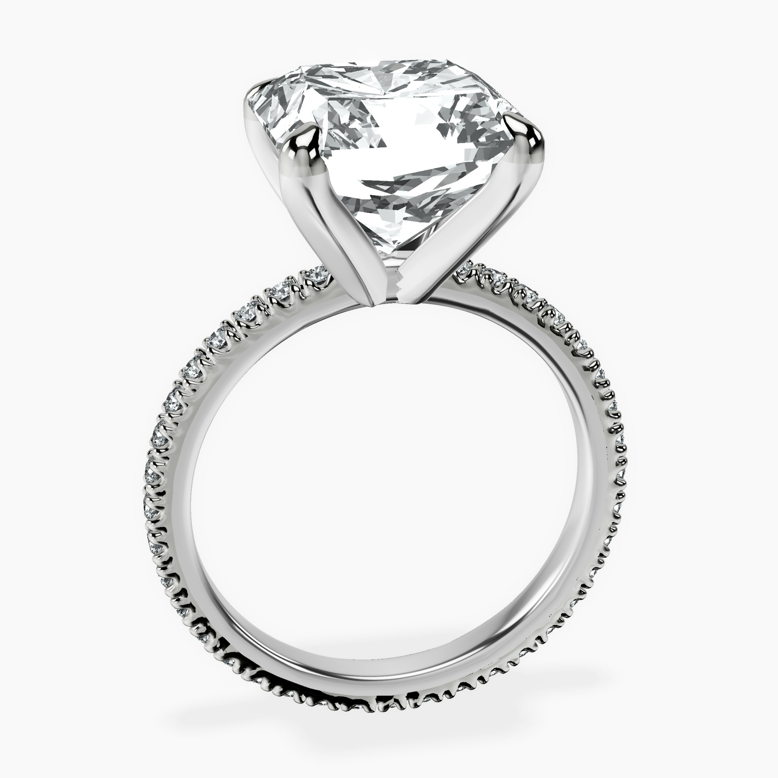 14kt White Gold Claire Full Eternity Lab Diamond Ring side right image one