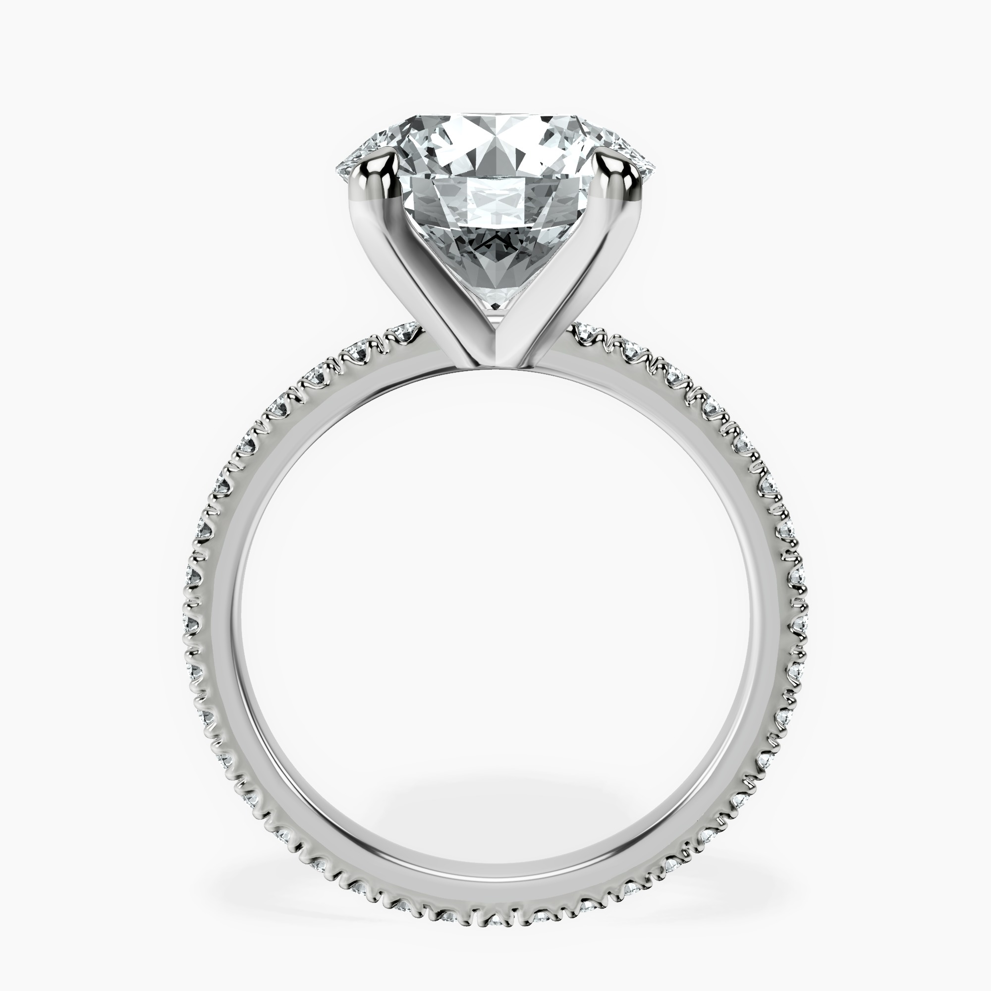 14kt White Gold Claire Full Eternity Lab Diamond Ring side right image one