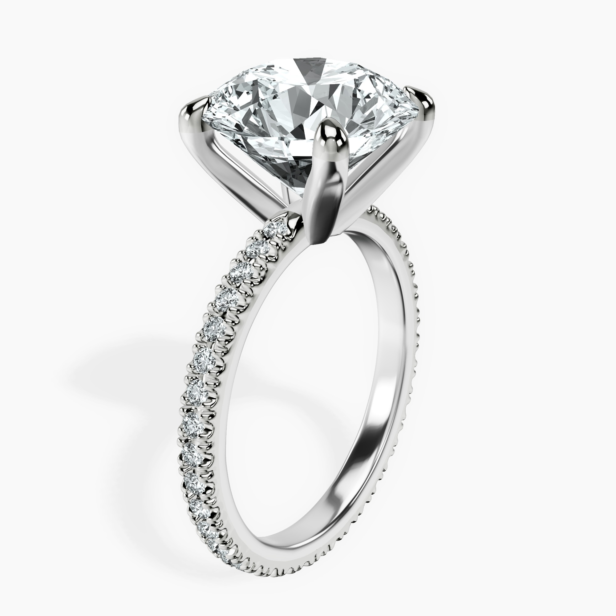 Platinum Claire Full Eternity Lab Diamond Ring standing product image one