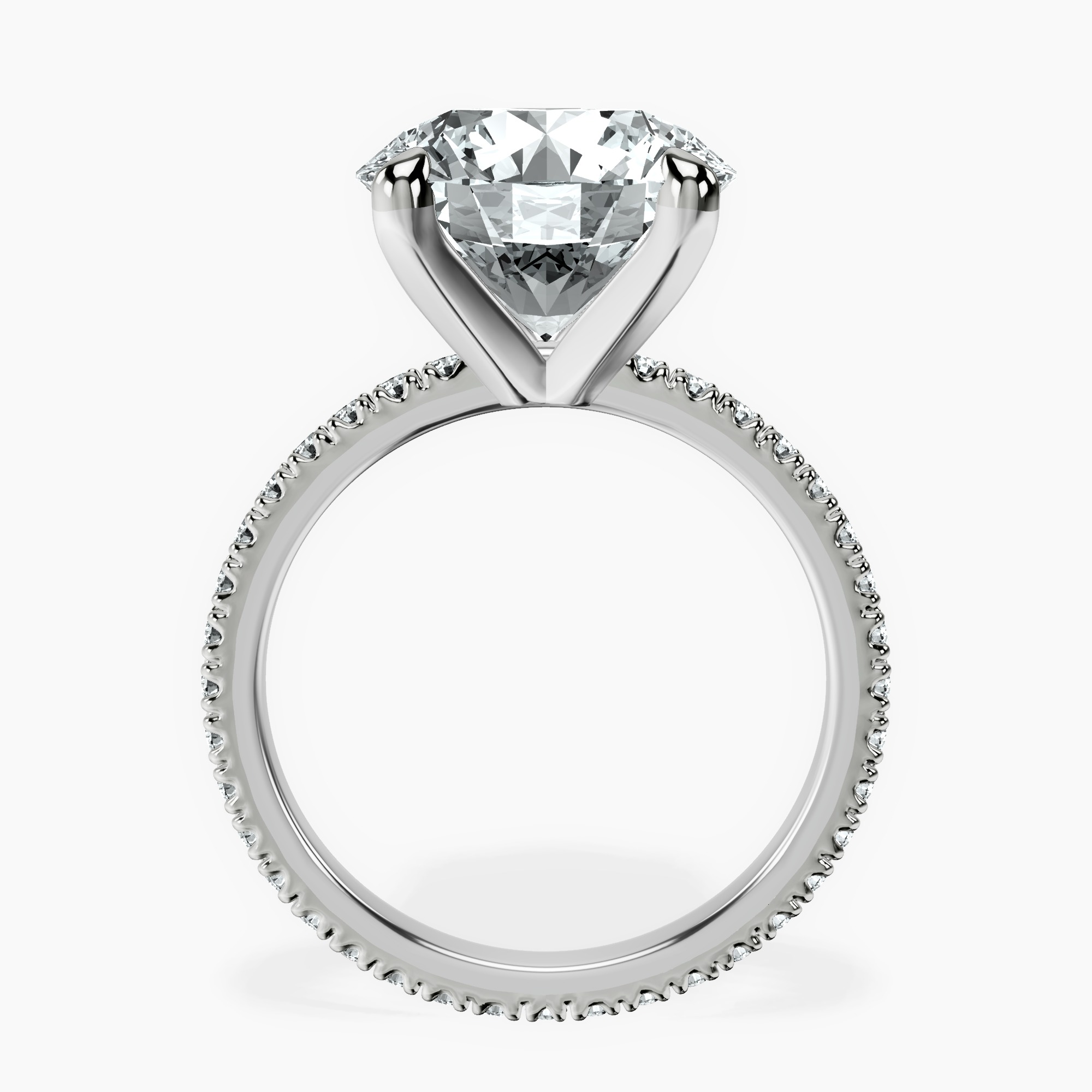 Platinum Claire Full Eternity Lab Diamond Ring side right image one