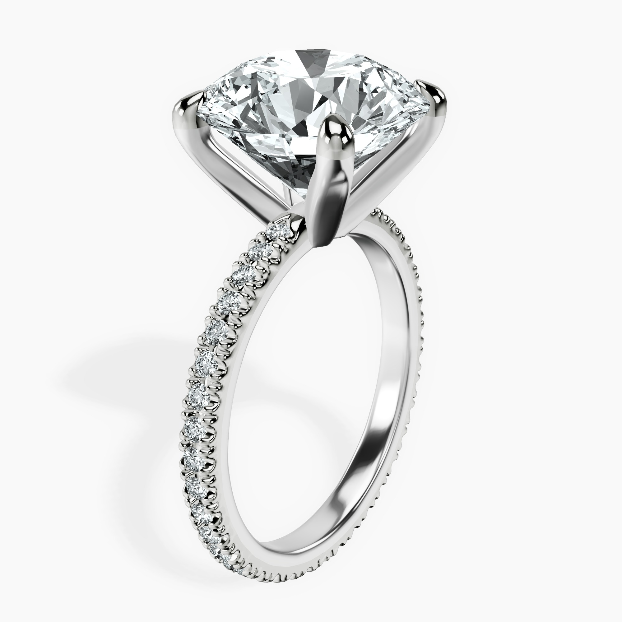 Platinum Claire Full Eternity Lab Diamond Ring standing product image one