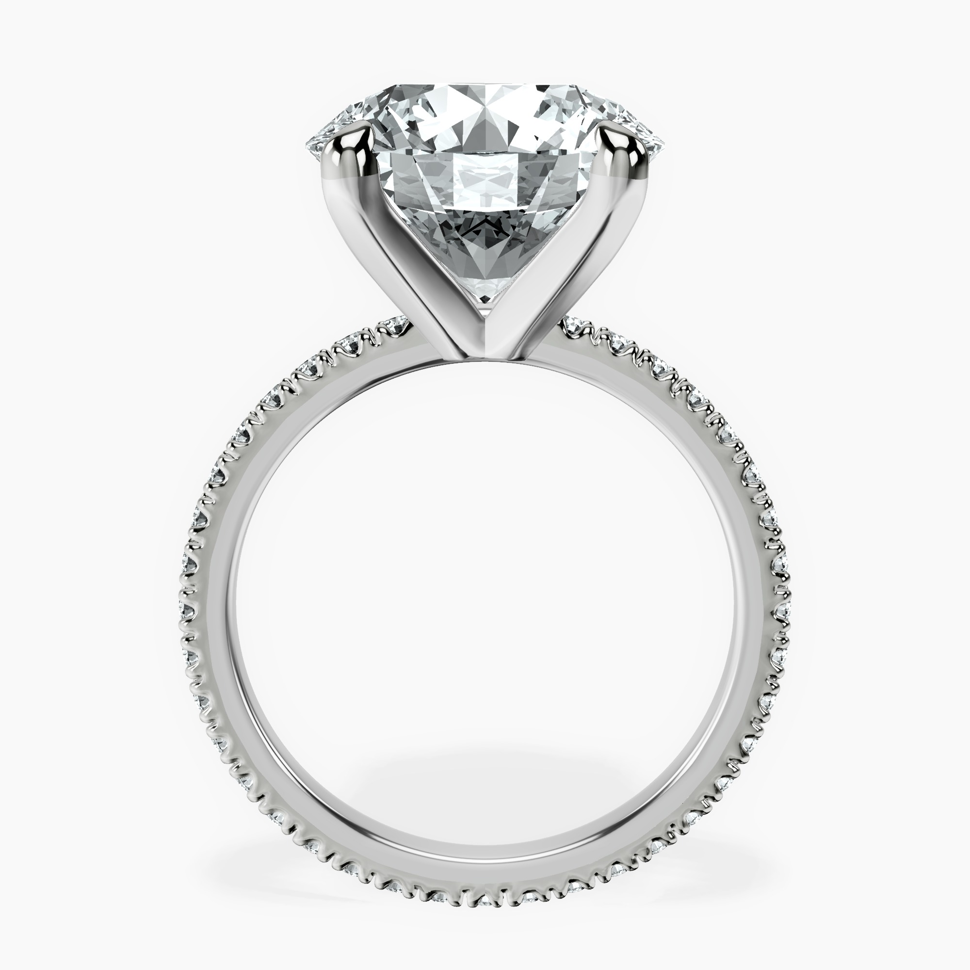 Platinum Claire Full Eternity Lab Diamond Ring side right image one