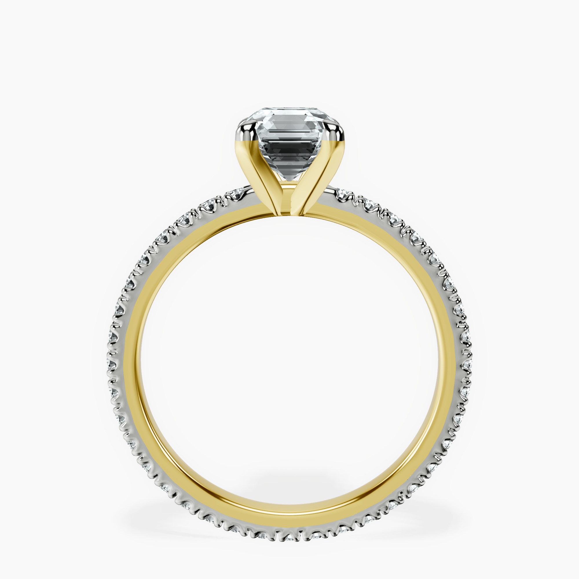 10kt Yellow Gold Claire Full Eternity Lab Diamond Ring side right image one