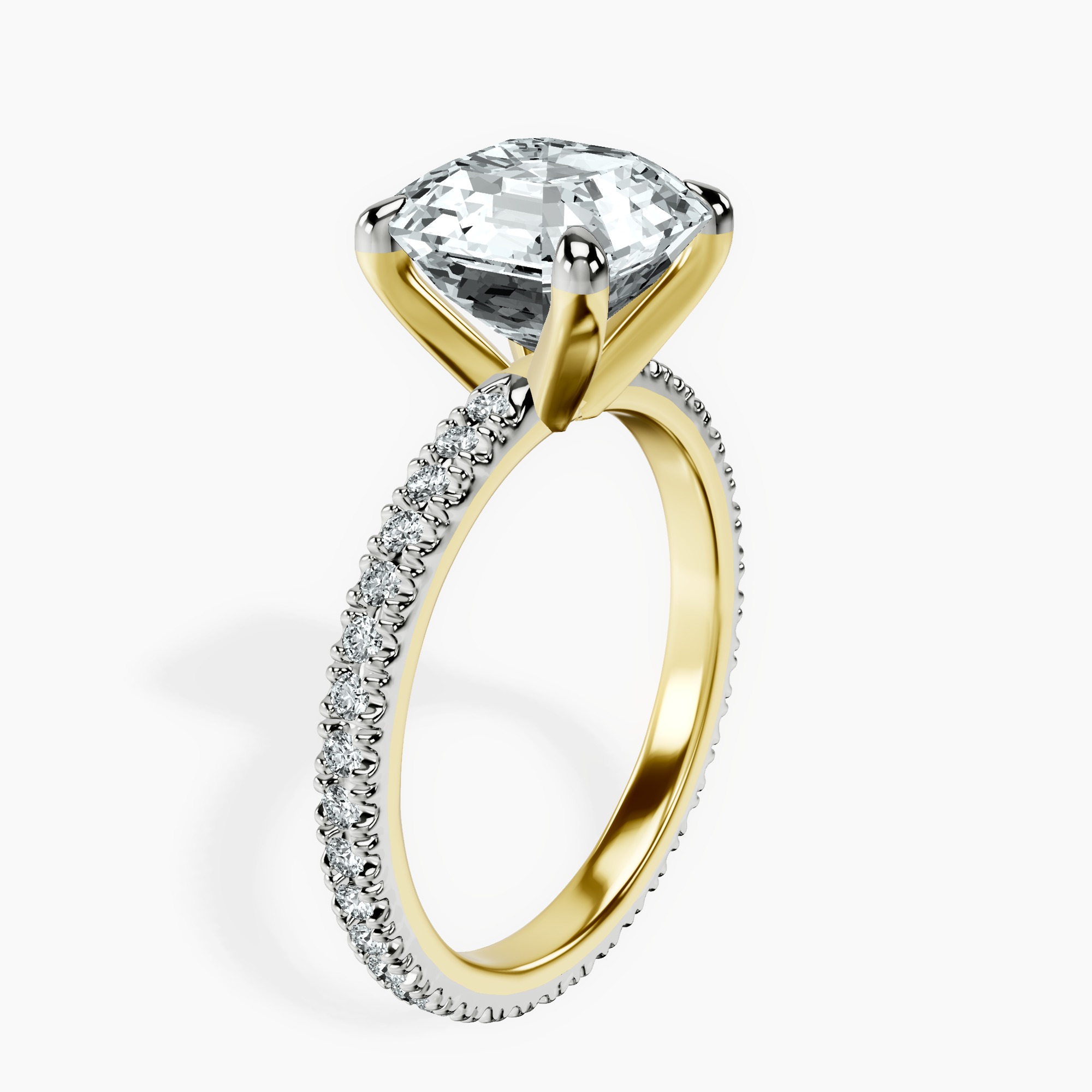 18kt Yellow Gold Claire Full Eternity Lab Diamond Ring standing product image one