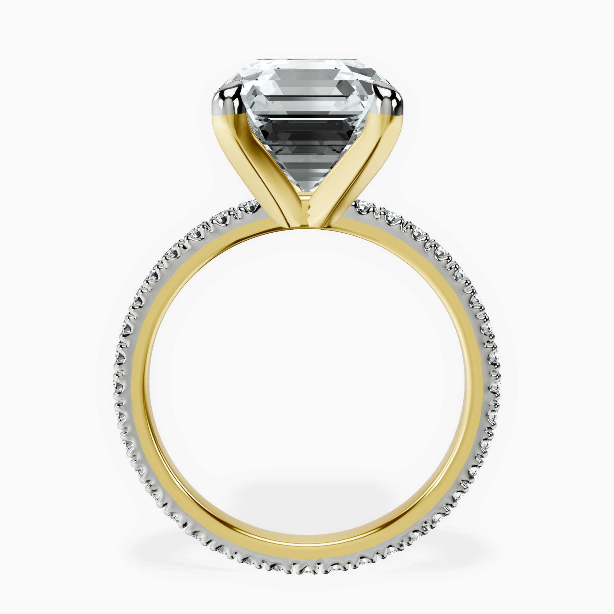 18kt Yellow Gold Claire Full Eternity Lab Diamond Ring side right image one