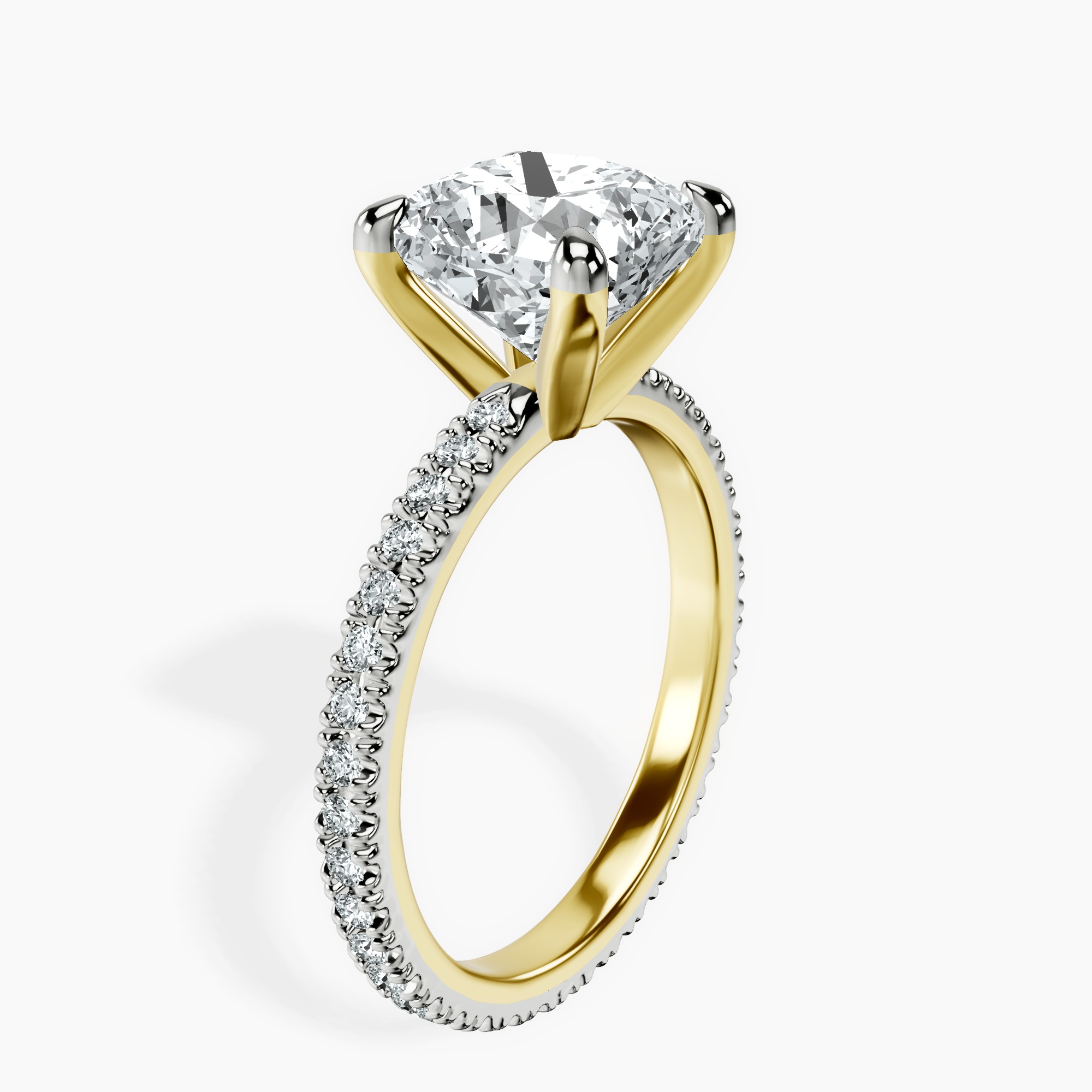 10kt Yellow Gold Claire Full Eternity Lab Diamond Ring standing product image one
