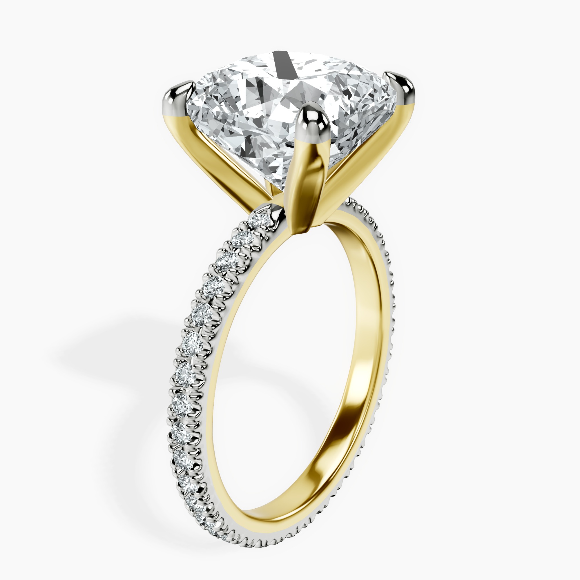 10kt Yellow Gold Claire Full Eternity Lab Diamond Ring standing product image one