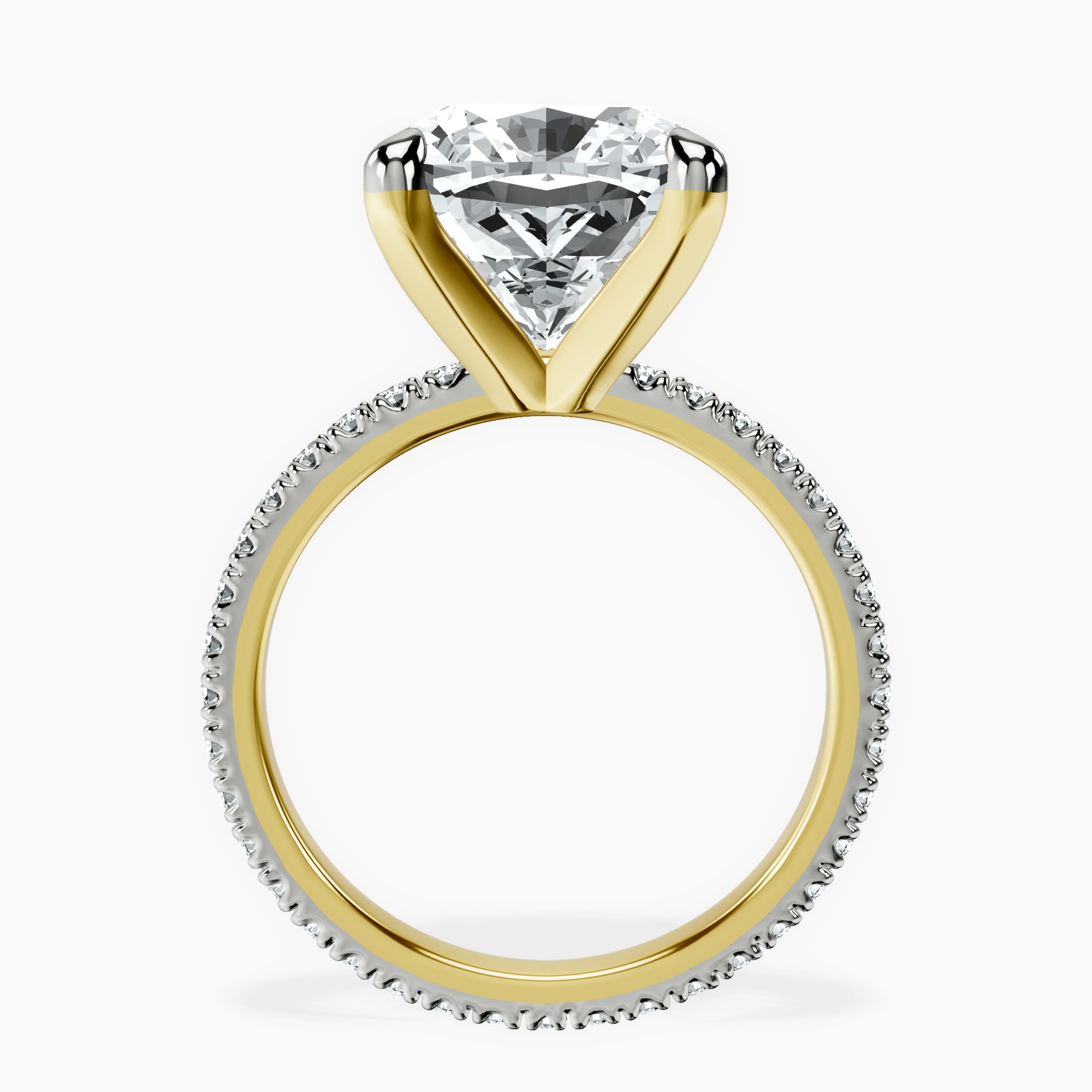 10kt Yellow Gold Claire Full Eternity Lab Diamond Ring side right image one