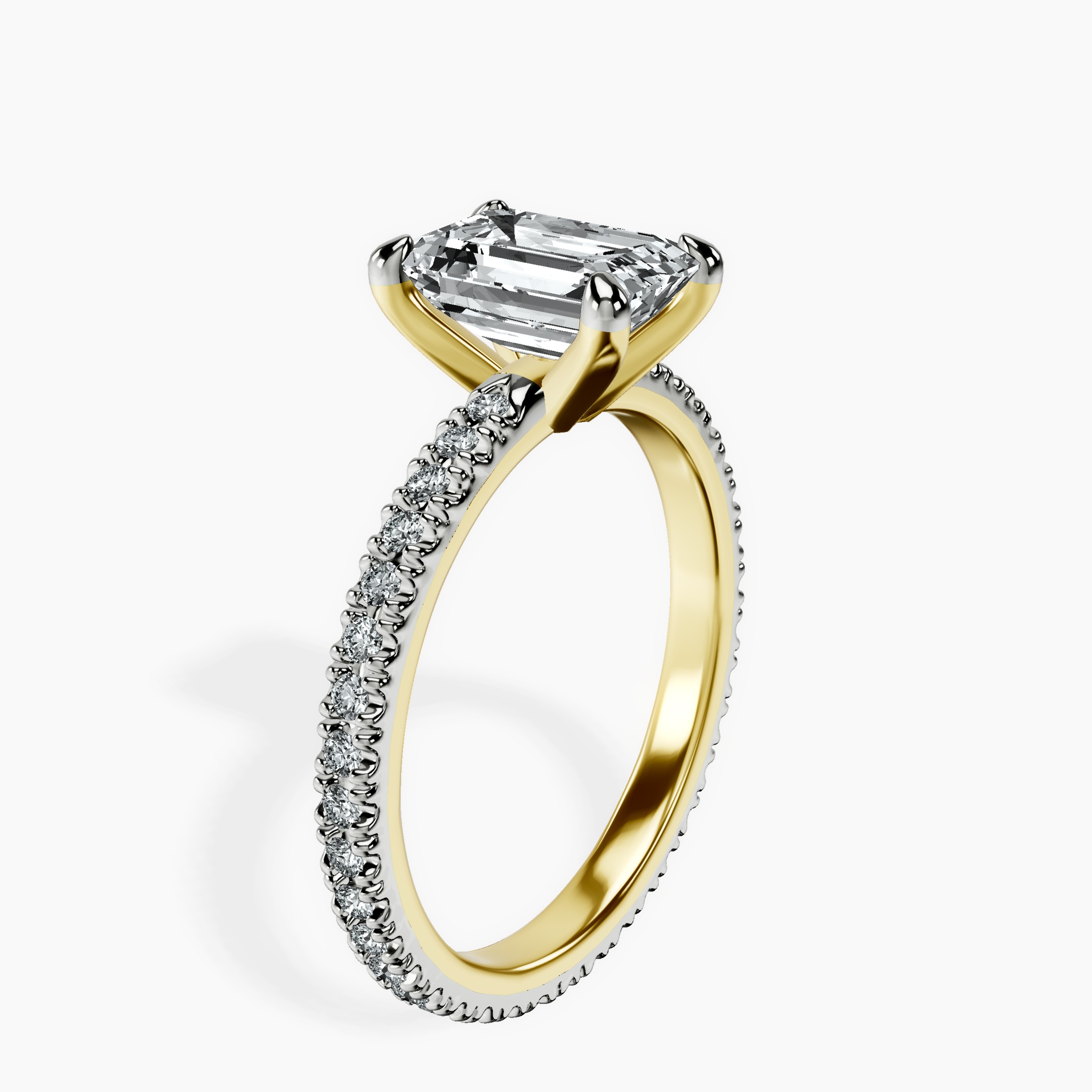 14kt Yellow Gold Claire Full Eternity Lab Diamond Ring standing product image one