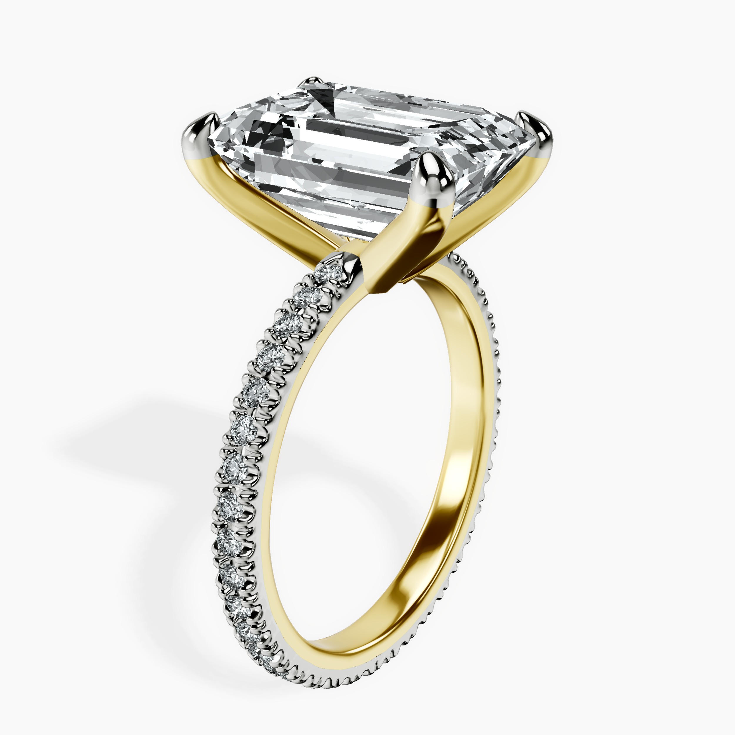 18kt Yellow Gold Claire Full Eternity Lab Diamond Ring standing product image one