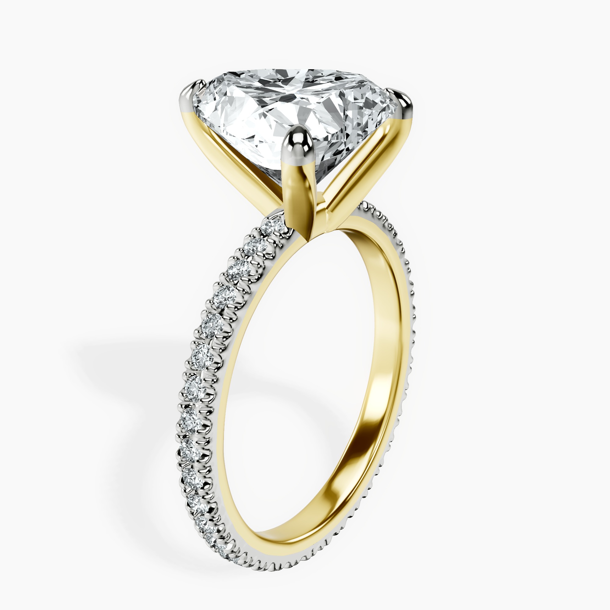 14kt Yellow Gold Claire Full Eternity Lab Diamond Ring standing product image one