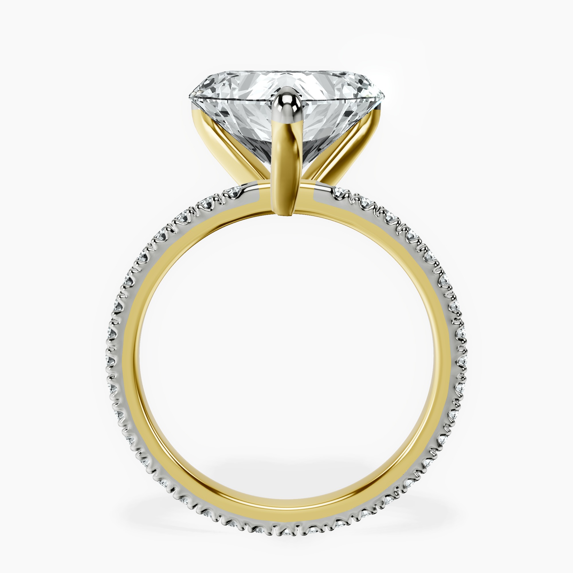 14kt Yellow Gold Claire Full Eternity Lab Diamond Ring side right image one