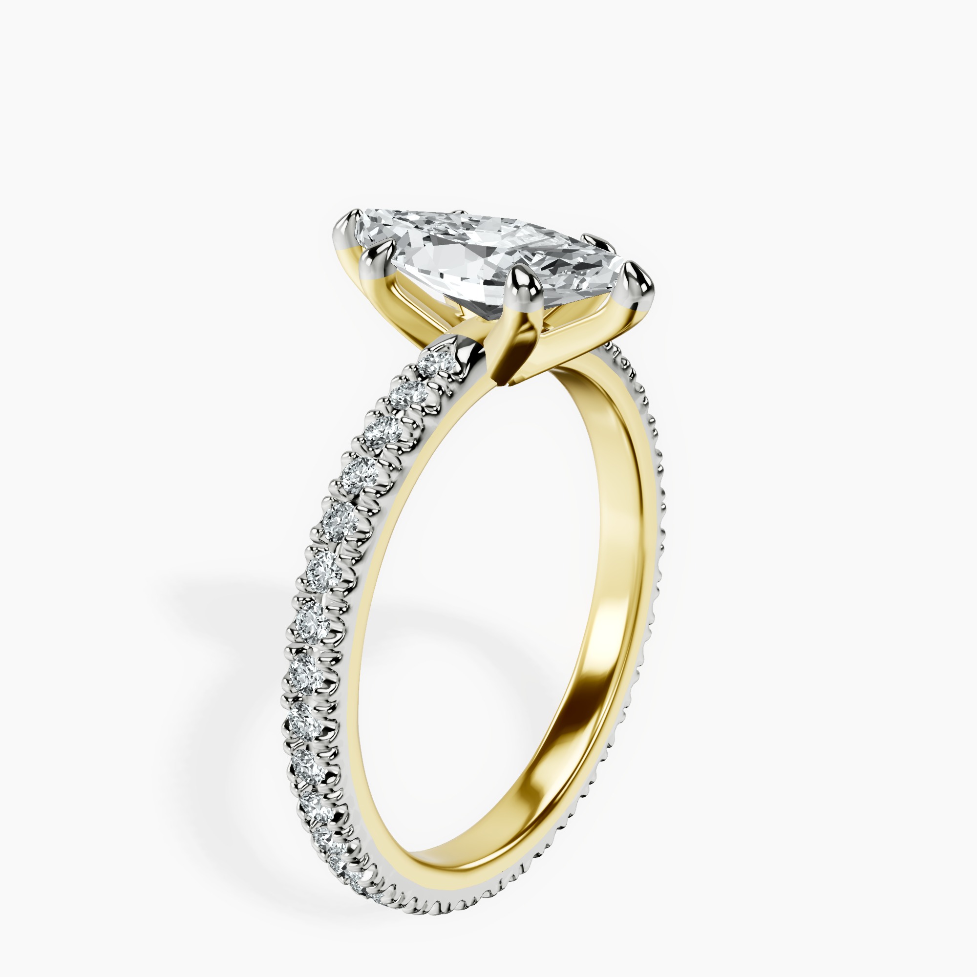 1.39 ct. marquise Claire Eternity Ring in 14kt yellow gold standing product image one
