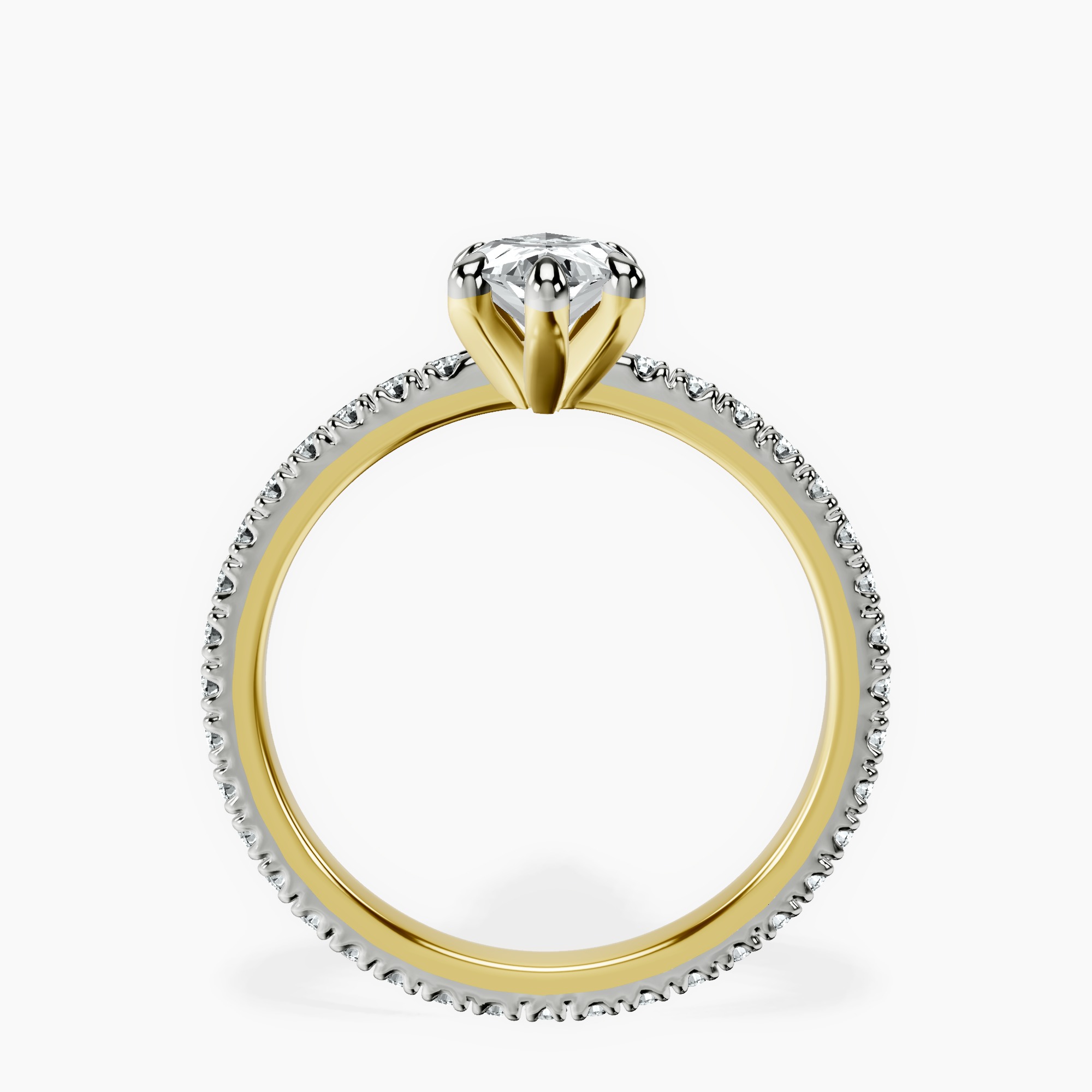 1.39 ct. marquise Claire Eternity Ring in 14kt yellow gold side right image one