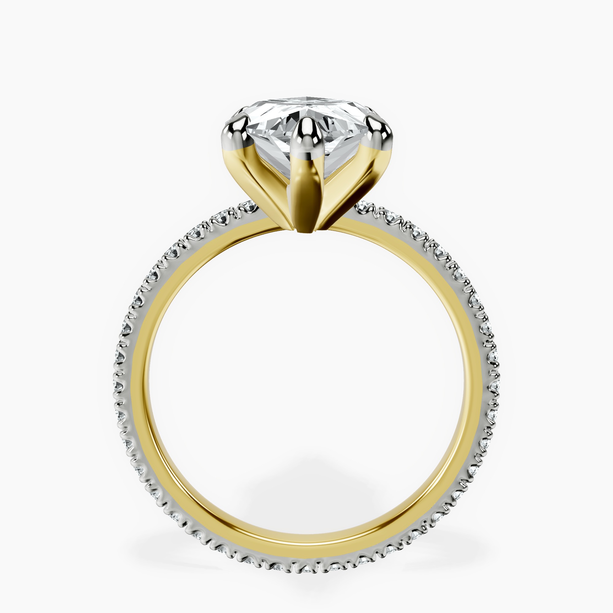14kt Yellow Gold Claire Full Eternity Lab Diamond Ring side right image one