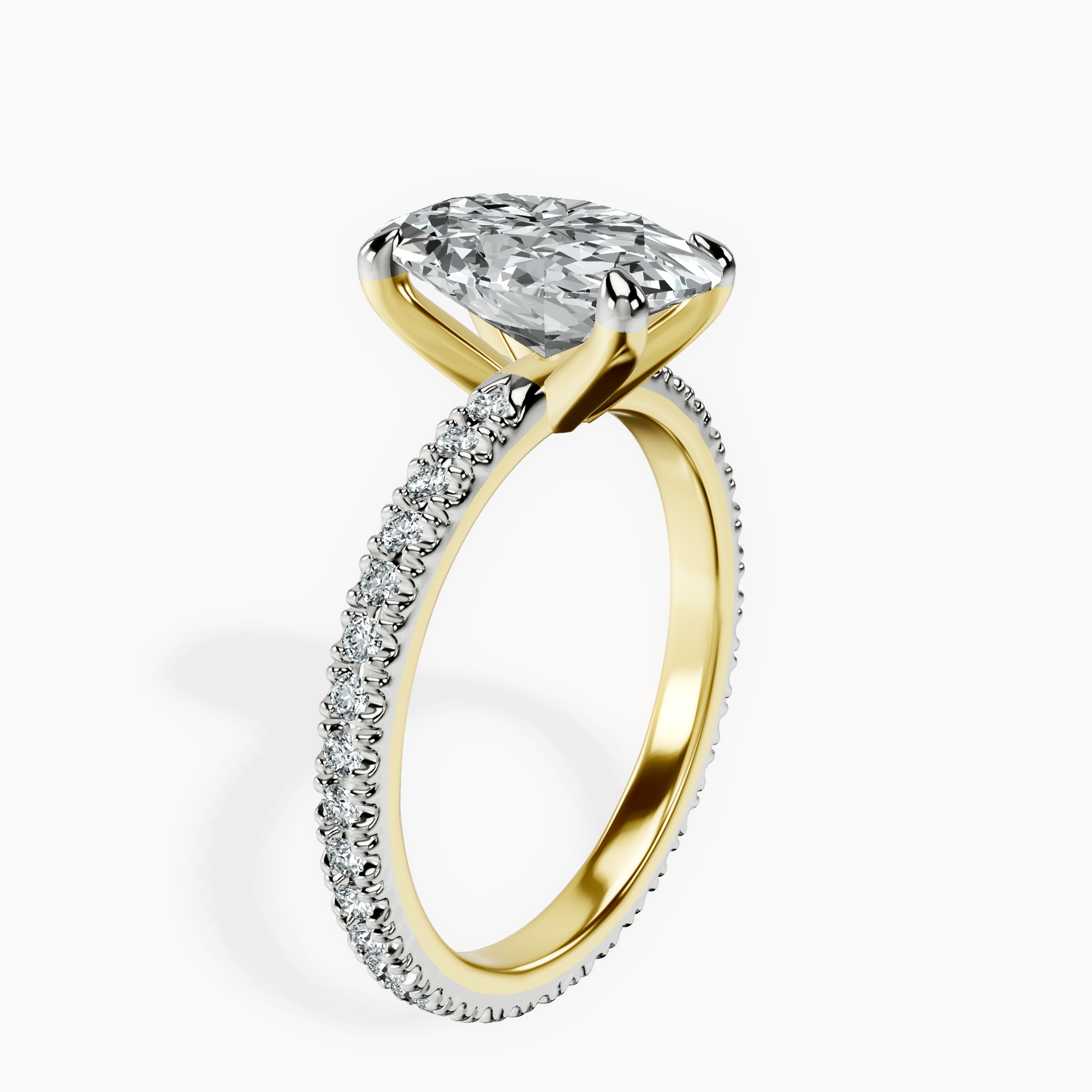 2.40 ct. oval Claire Eternity Ring in 14kt yellow gold standing product image one
