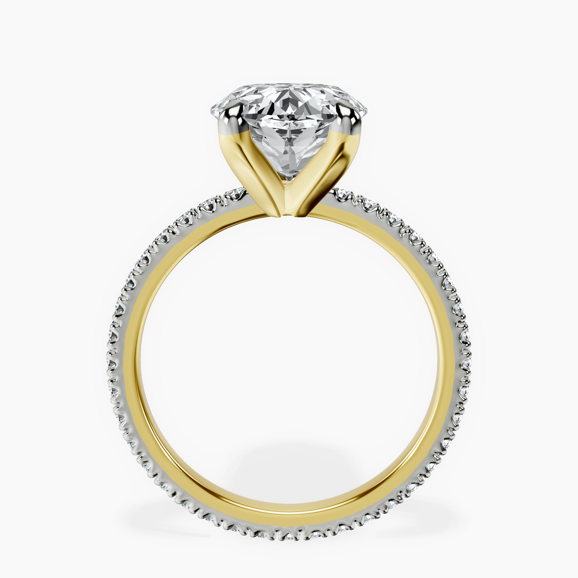10kt Yellow Gold Claire Full Eternity Lab Diamond Ring side right image one