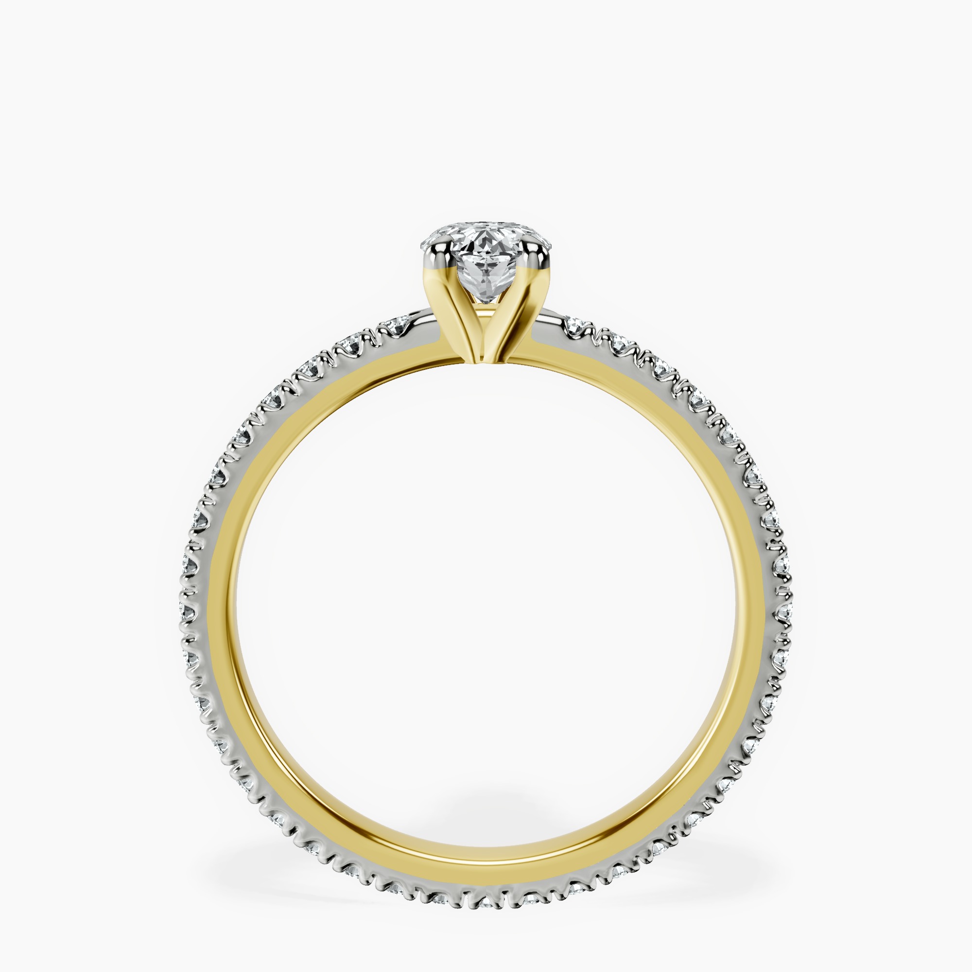 14kt Yellow Gold Claire Full Eternity Lab Diamond Ring side right image one