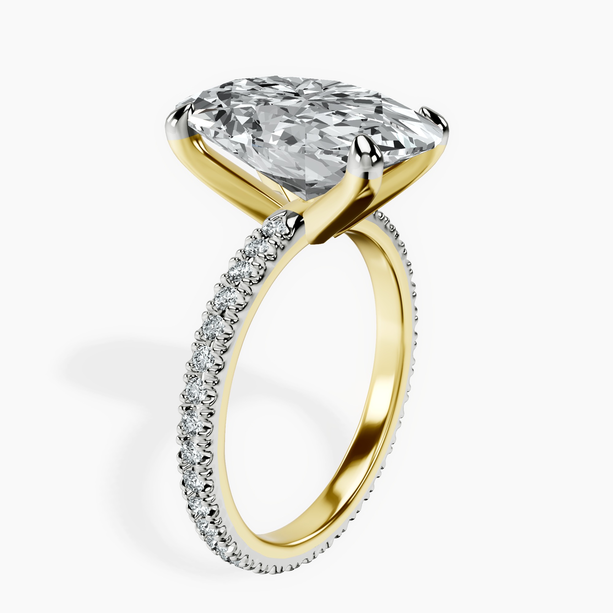10kt Yellow Gold Claire Full Eternity Lab Diamond Ring standing product image one