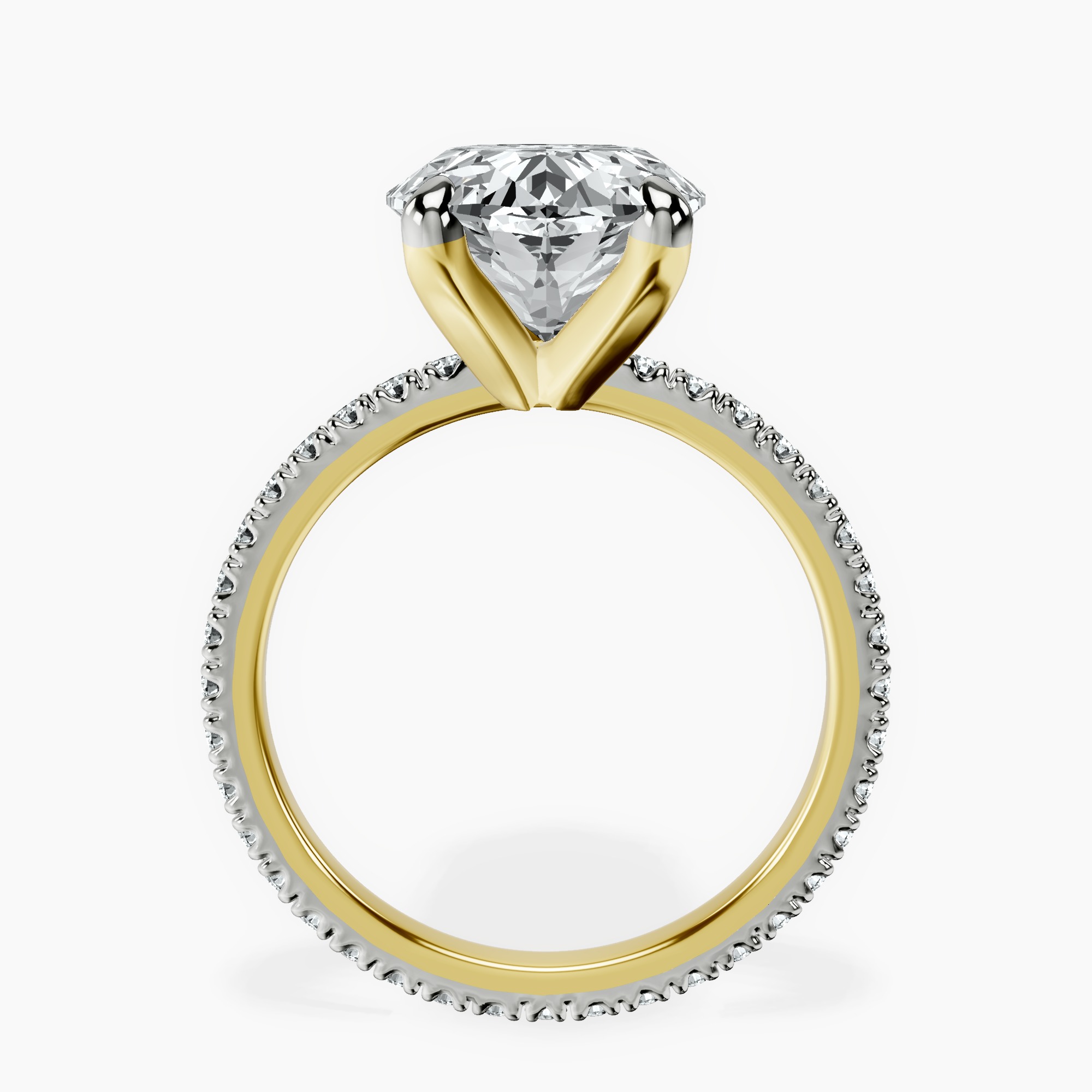 10kt Yellow Gold Claire Full Eternity Lab Diamond Ring side right image one