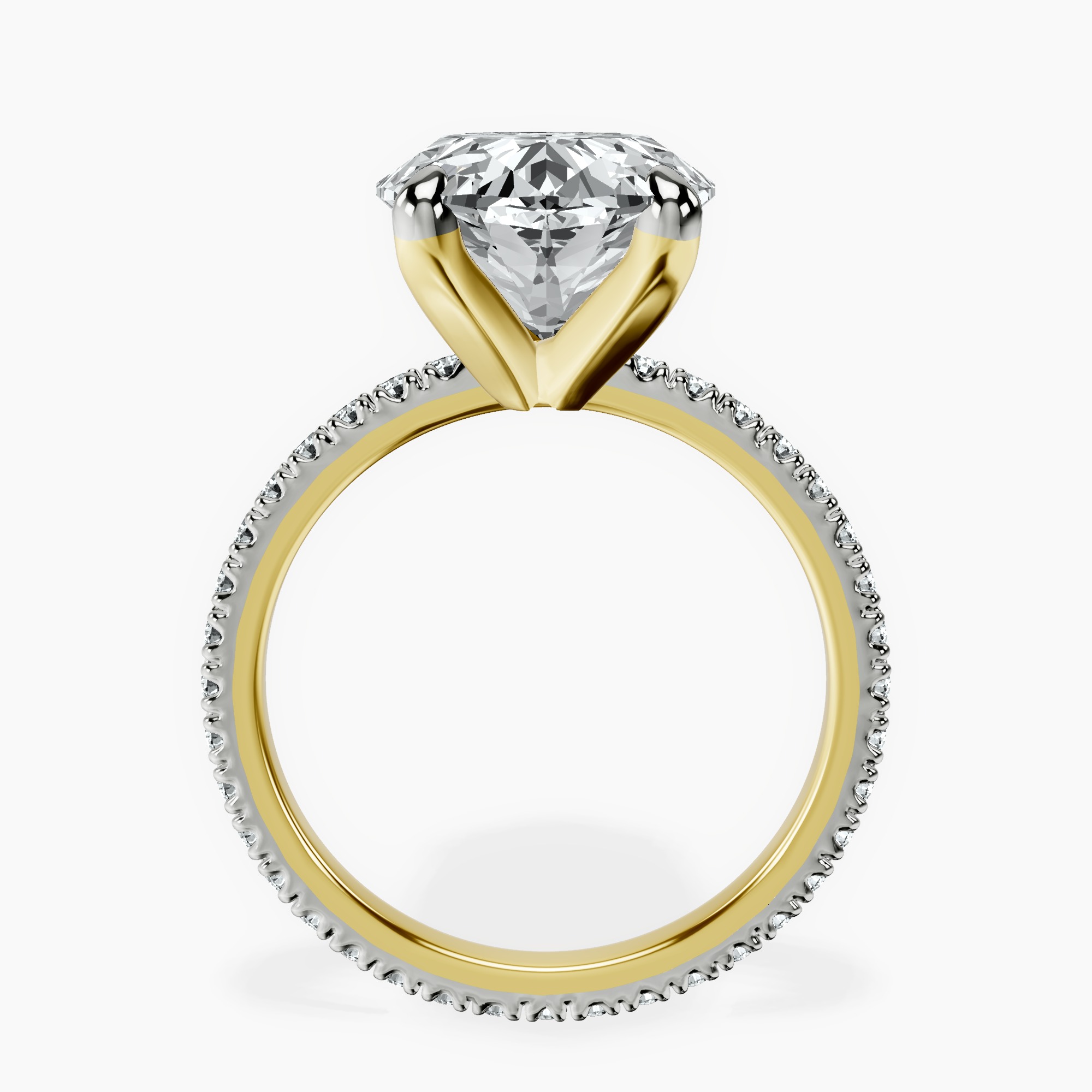 14kt Yellow Gold Claire Full Eternity Lab Diamond Ring side right image one