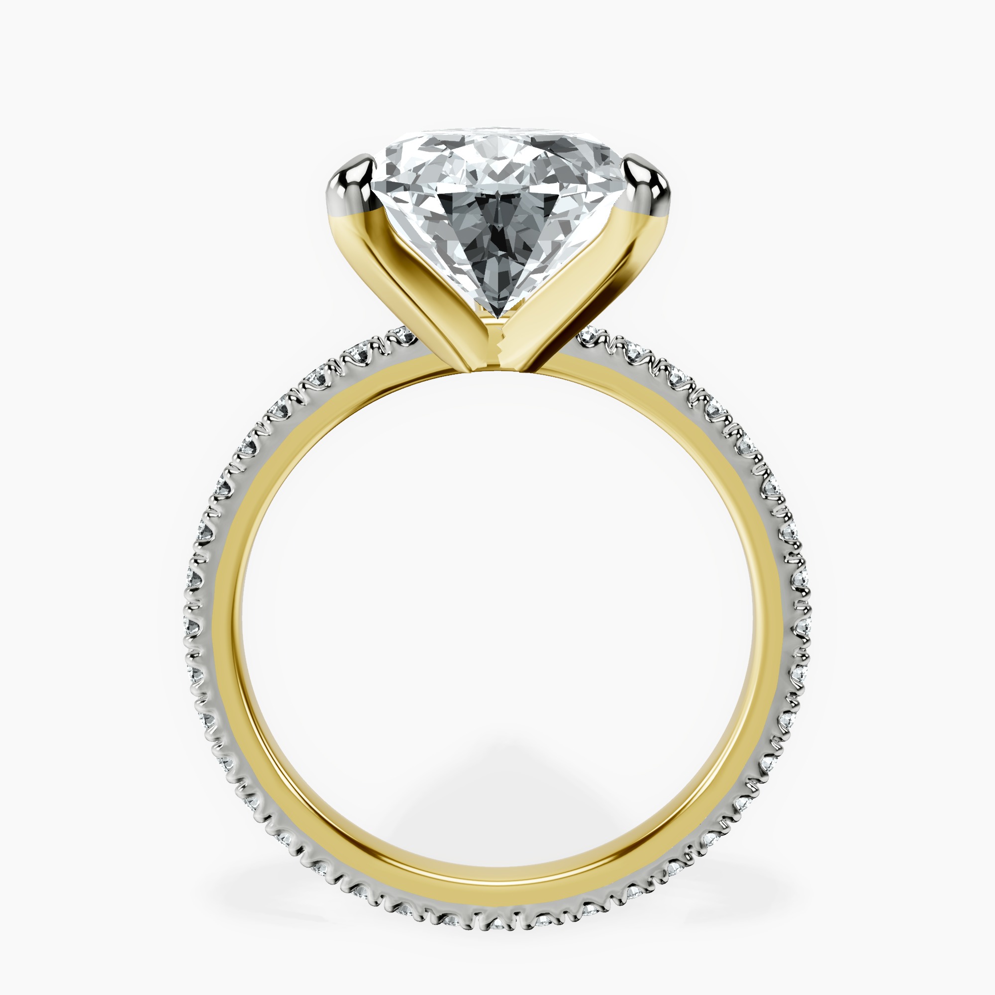 14kt Yellow Gold Claire Full Eternity Lab Diamond Ring side right image one