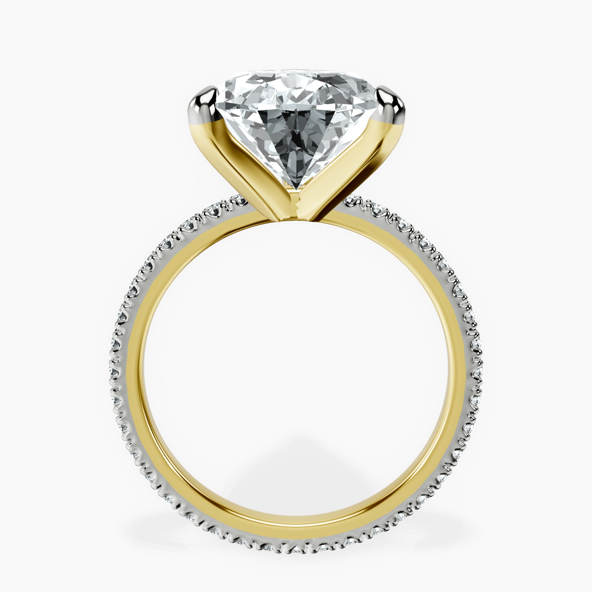 10kt Yellow Gold Claire Full Eternity Lab Diamond Ring side right image one