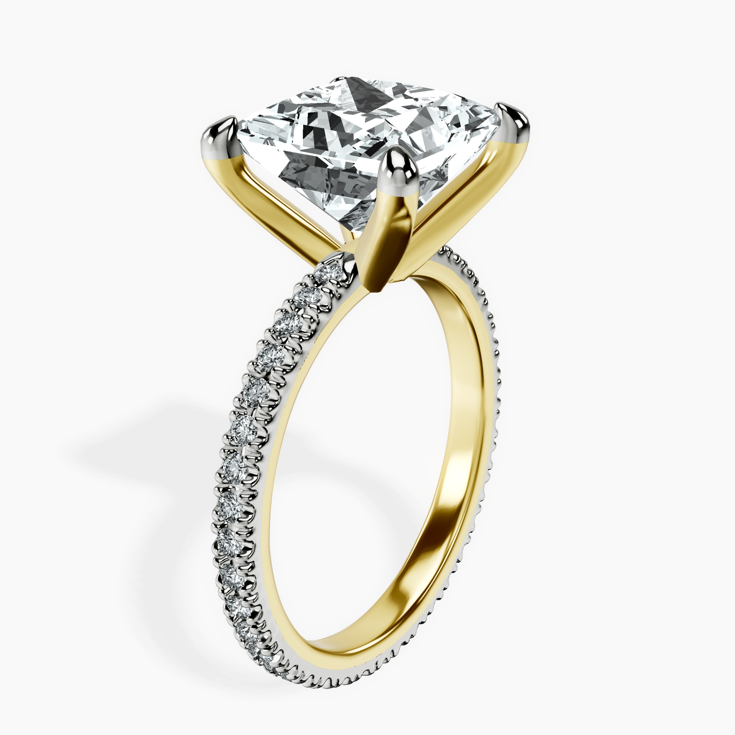 10kt Yellow Gold Claire Full Eternity Lab Diamond Ring standing product image one