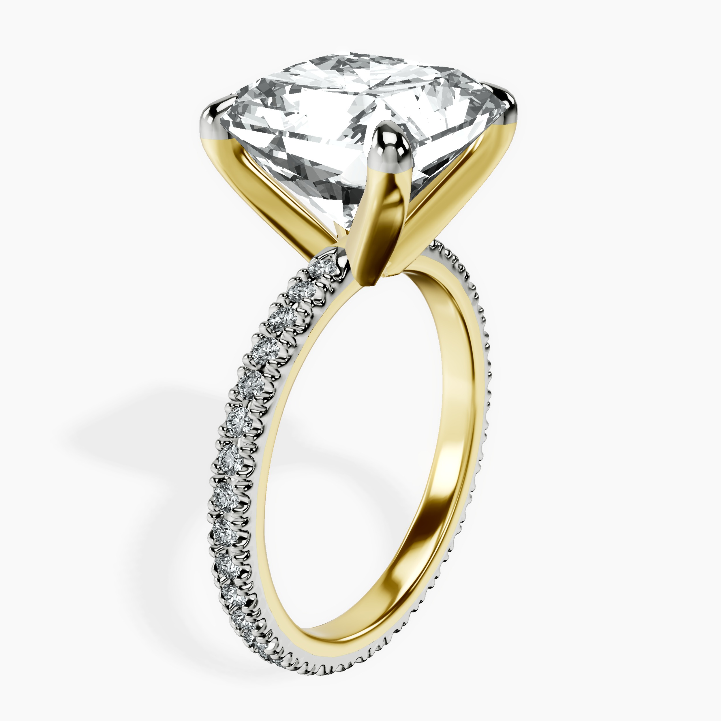 18kt Yellow Gold Claire Full Eternity Lab Diamond Ring standing product image one