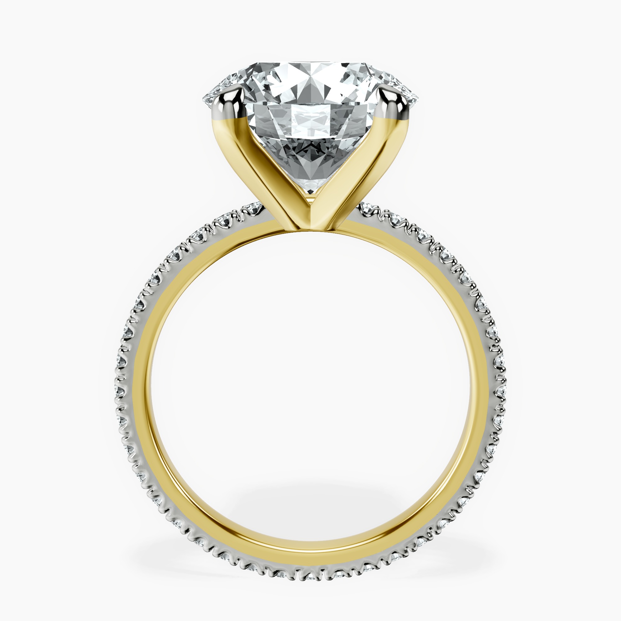 18kt Yellow Gold Claire Full Eternity Lab Diamond Ring side right image one