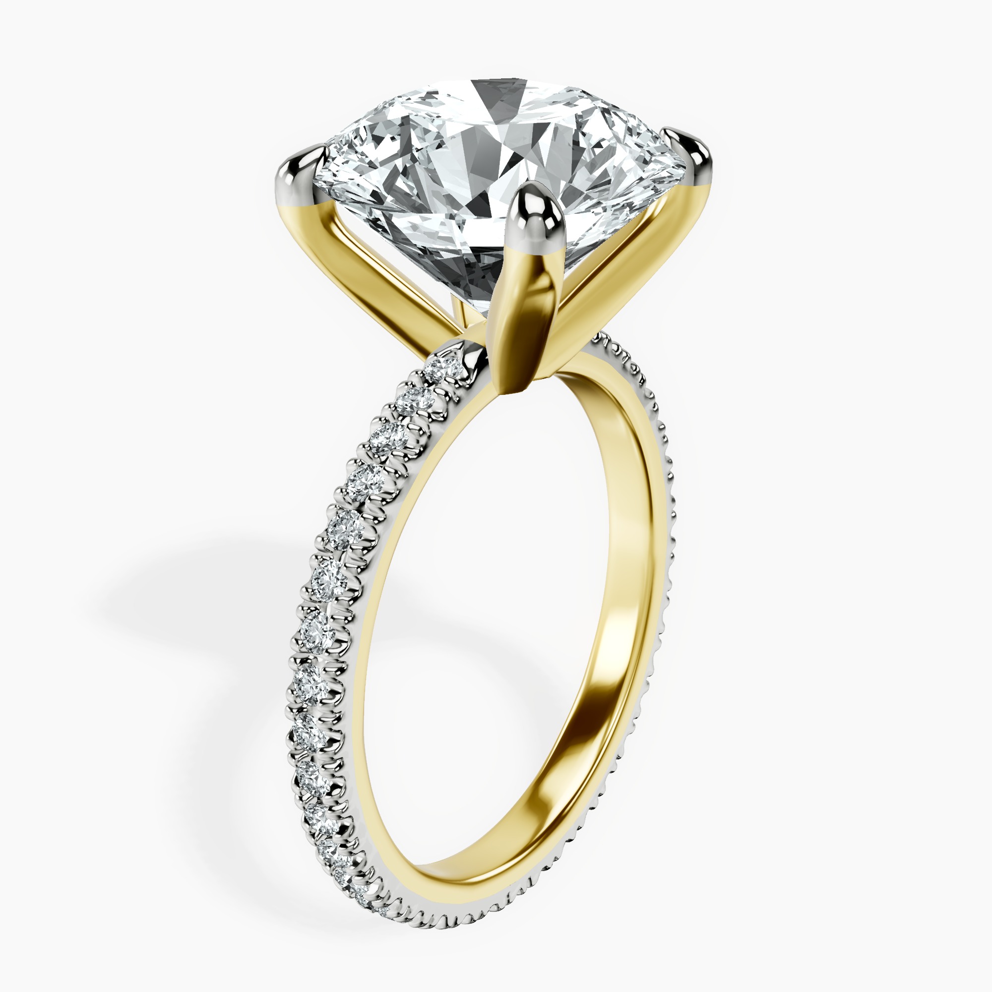 18kt Yellow Gold Claire Full Eternity Lab Diamond Ring standing product image one