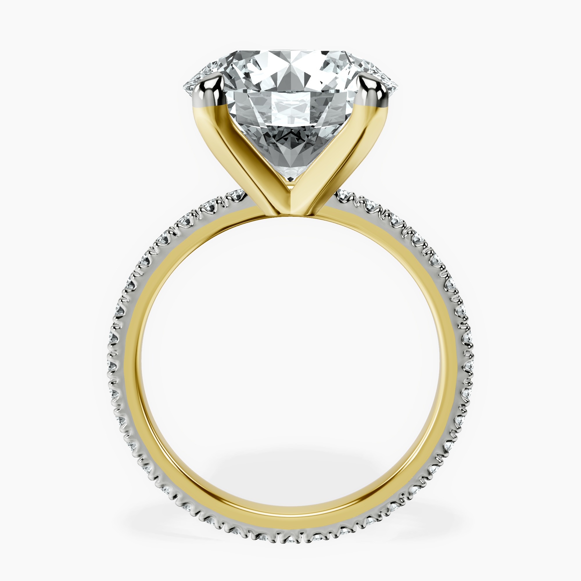 18kt Yellow Gold Claire Full Eternity Lab Diamond Ring side right image one