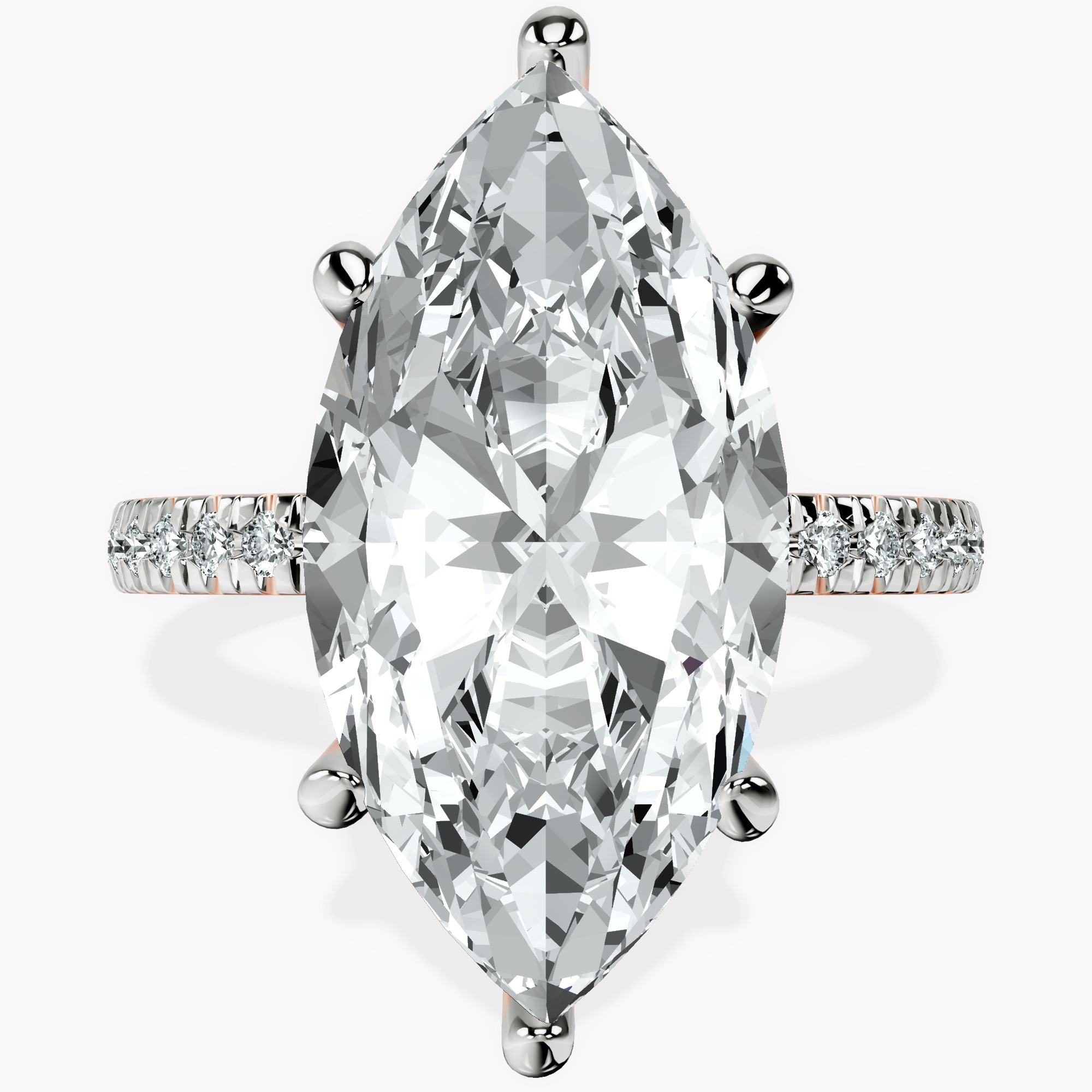 10kt Rose Gold Emily Eternity Lab Diamond Ring front image