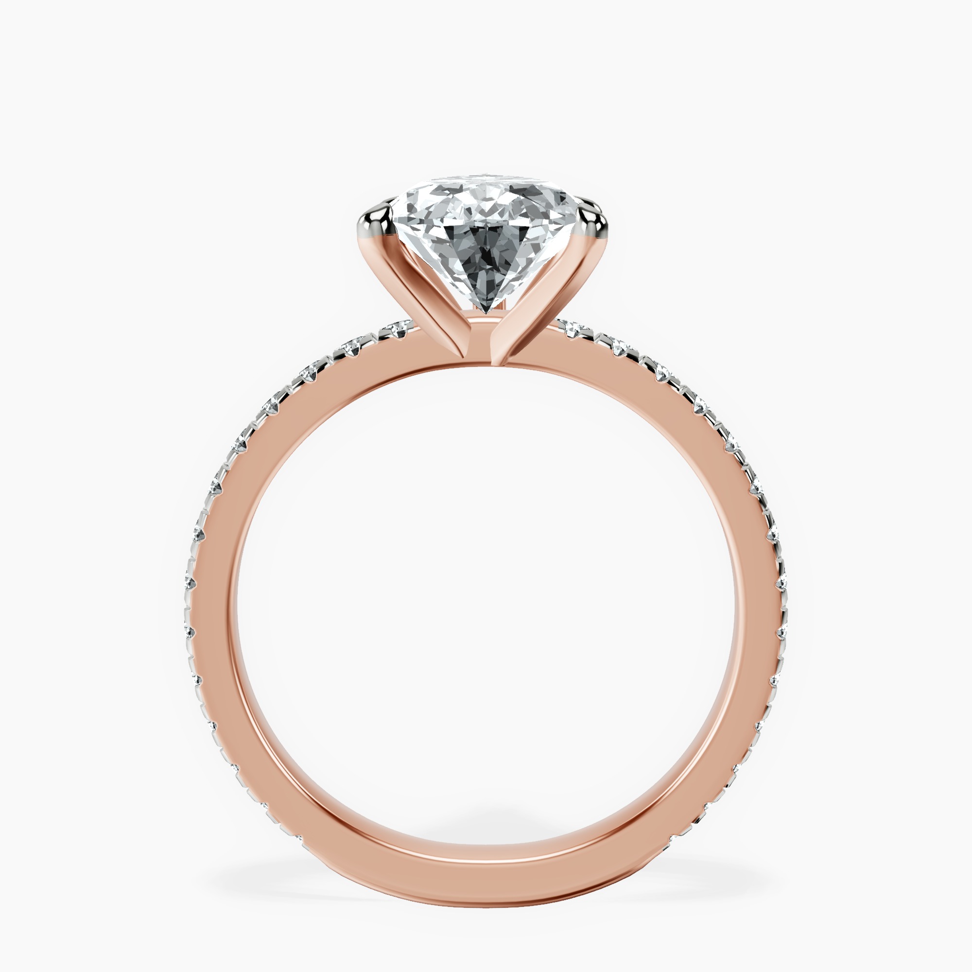 2.96 ct. pear Emily Eternity Ring in 18kt rose gold side right image one