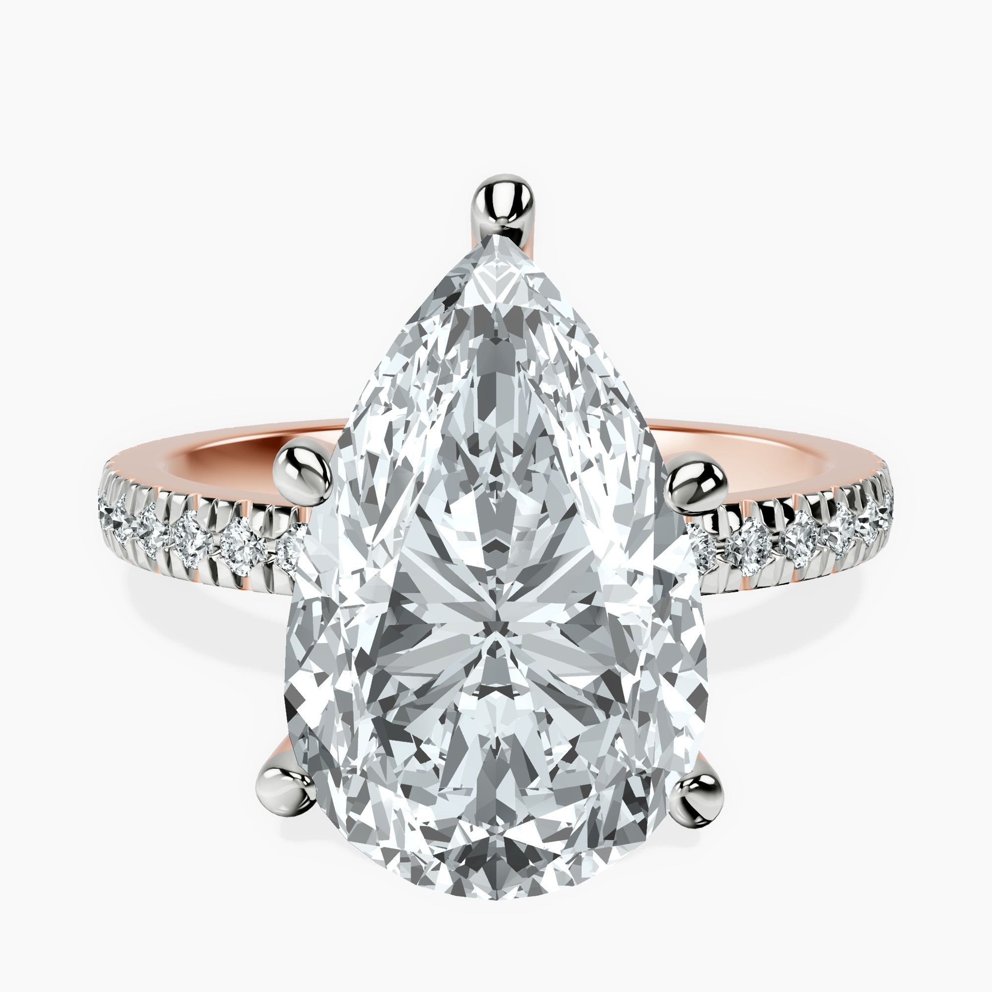 10kt Rose Gold Emily Eternity Lab Diamond Ring front image