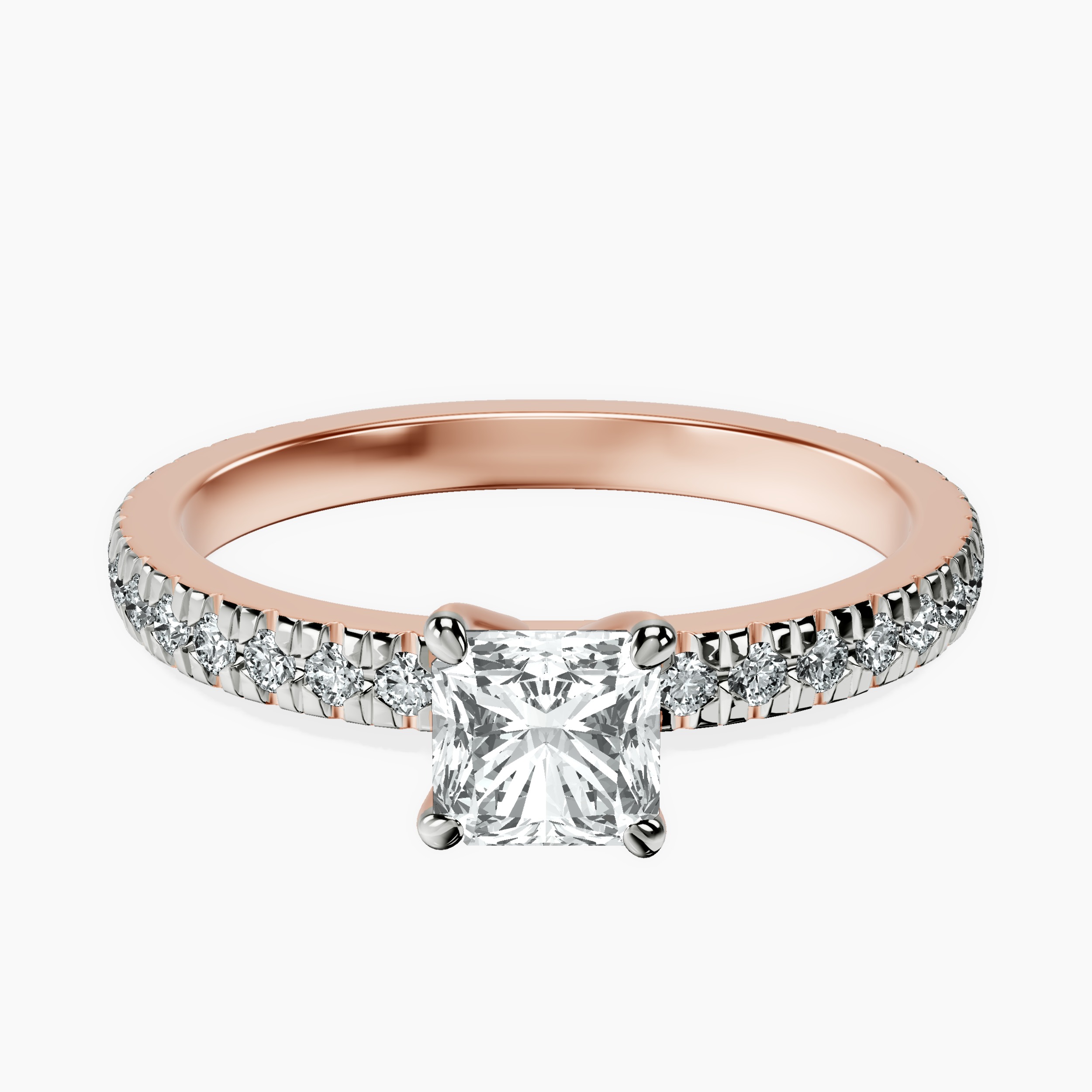 10kt Rose Gold Emily Eternity Lab Diamond Ring front image