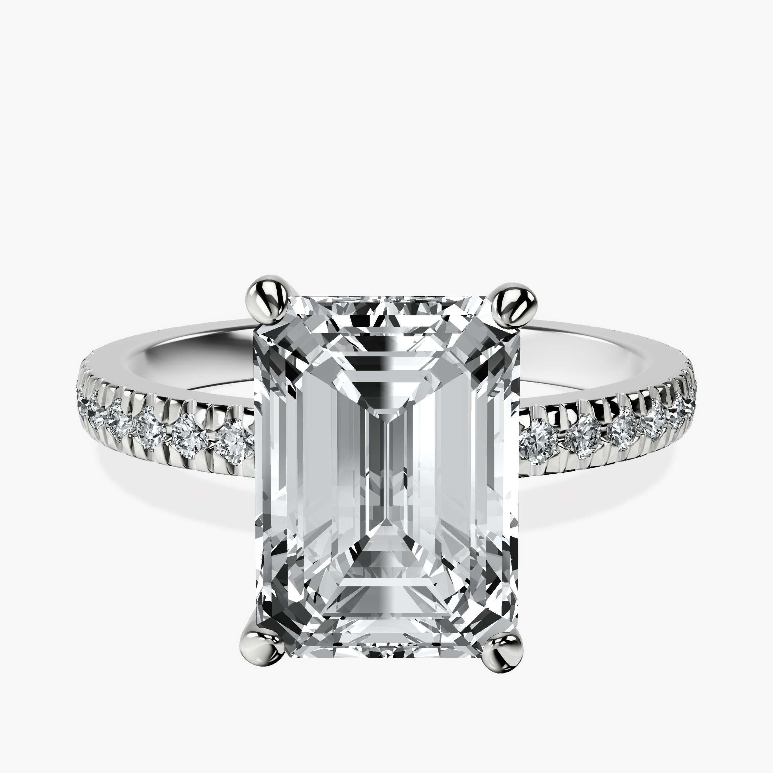 10kt White Gold Emily Eternity Lab Diamond Ring front image