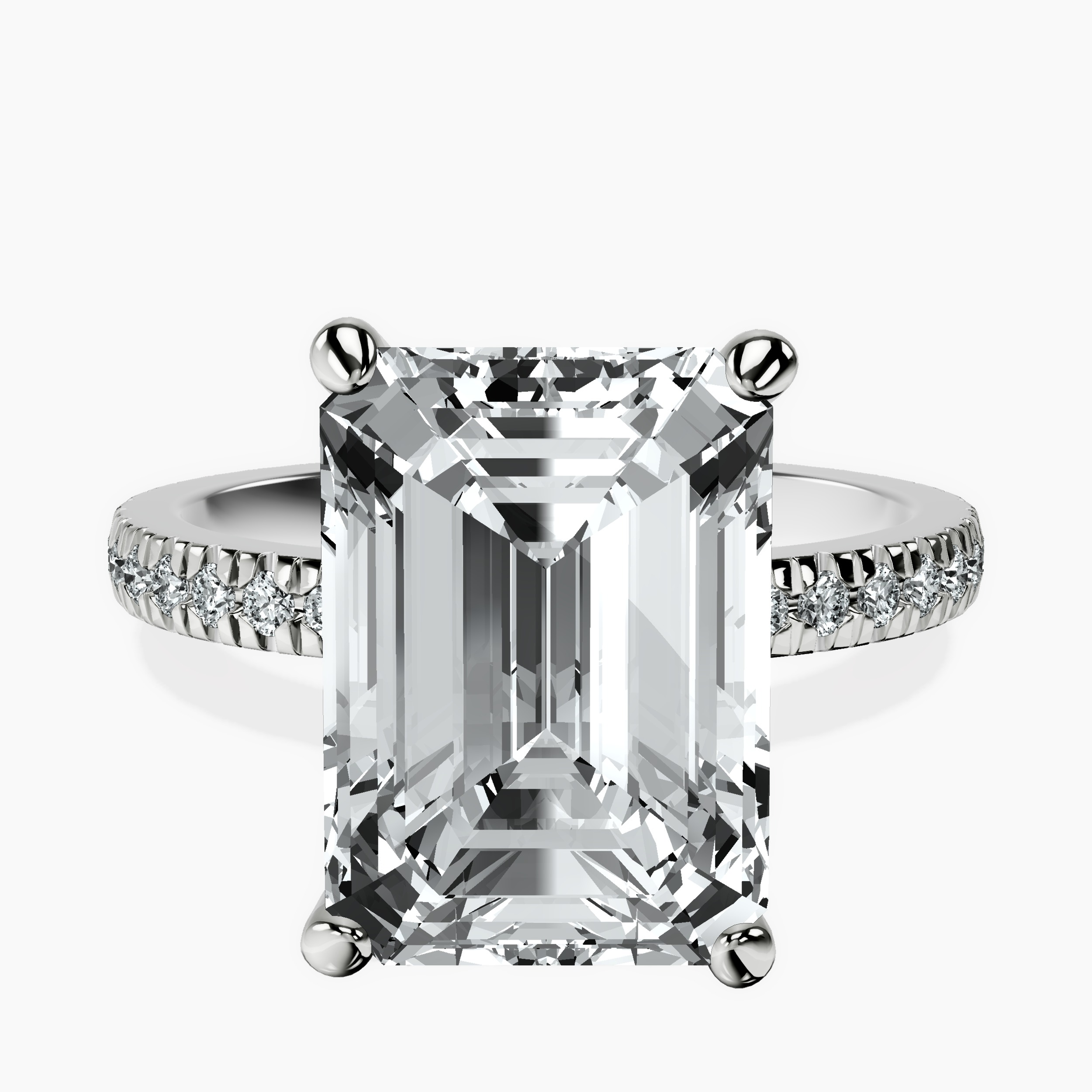 10kt White Gold Emily Eternity Lab Diamond Ring front image