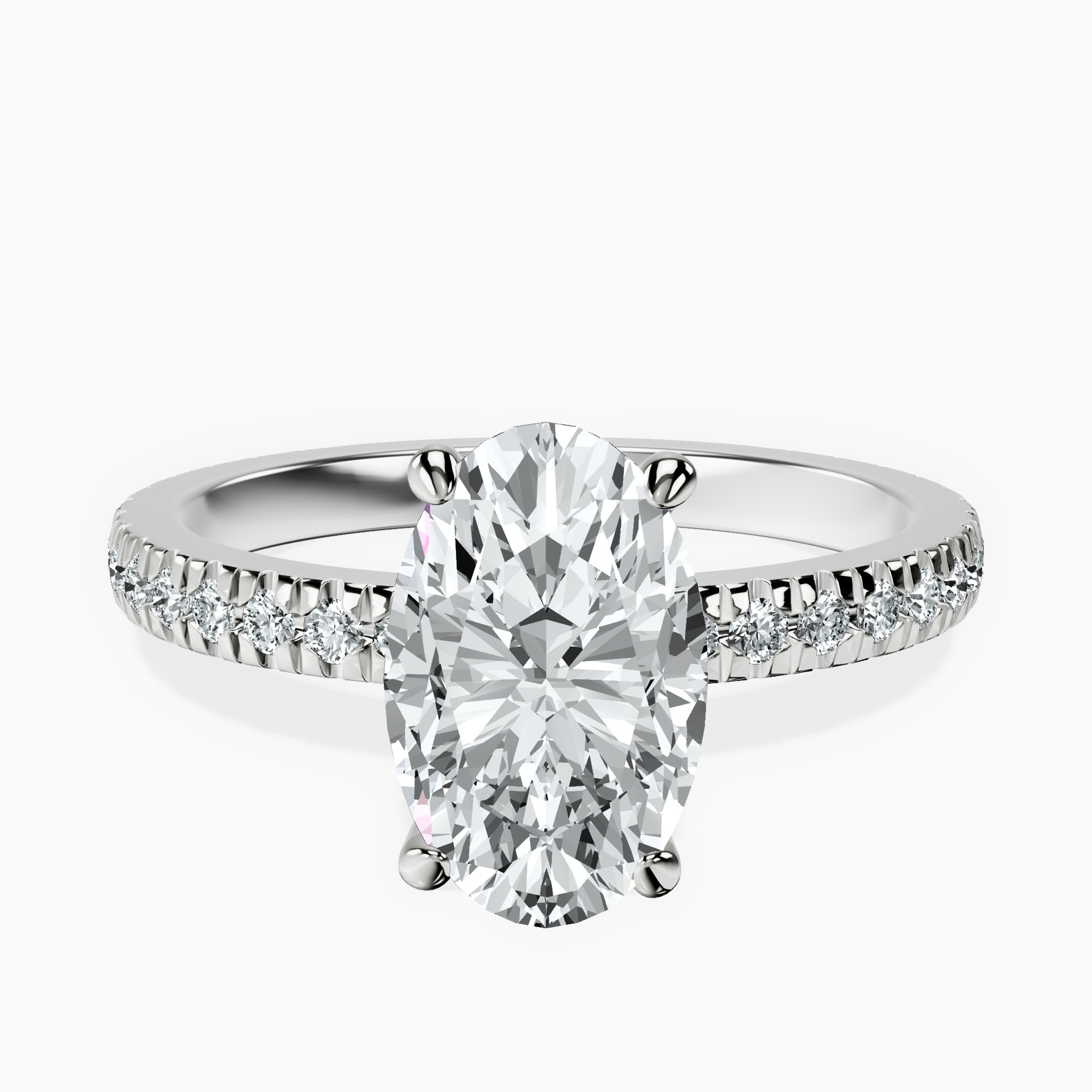 Platinum Emily Eternity Lab Diamond Ring front image