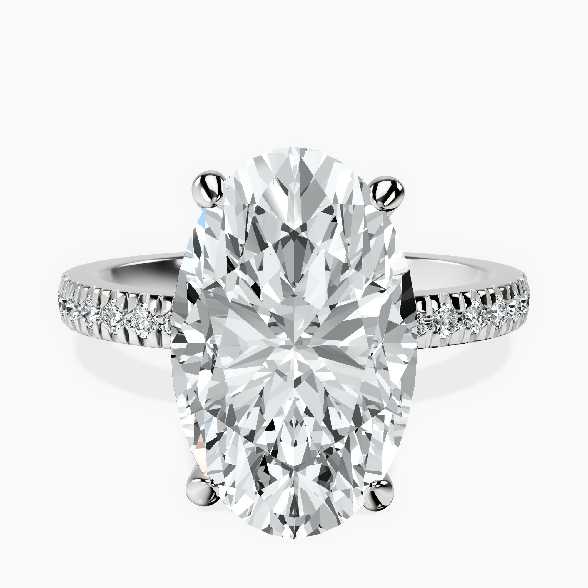 Platinum Emily Eternity Lab Diamond Ring front image