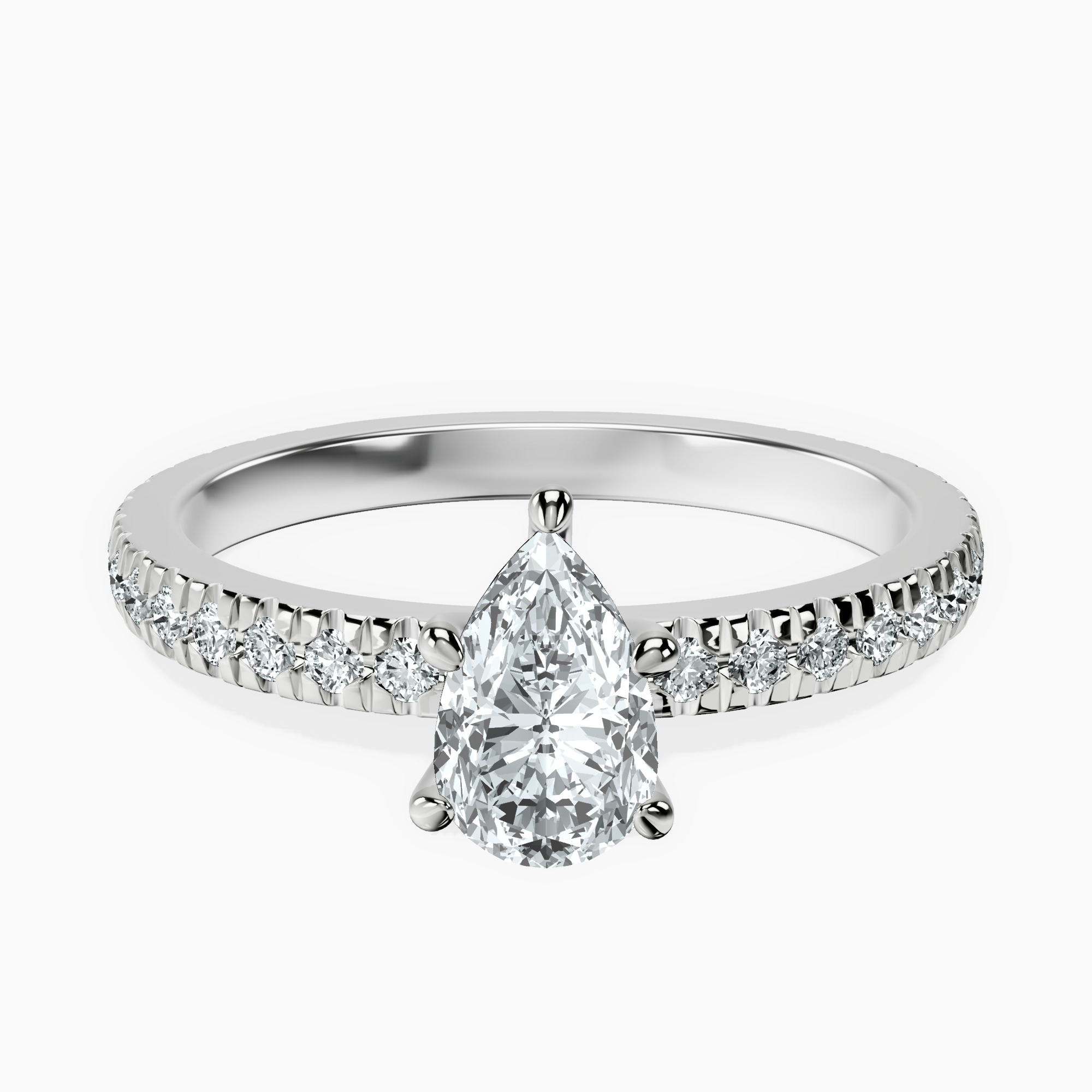 Platinum Emily Eternity Lab Diamond Ring front image
