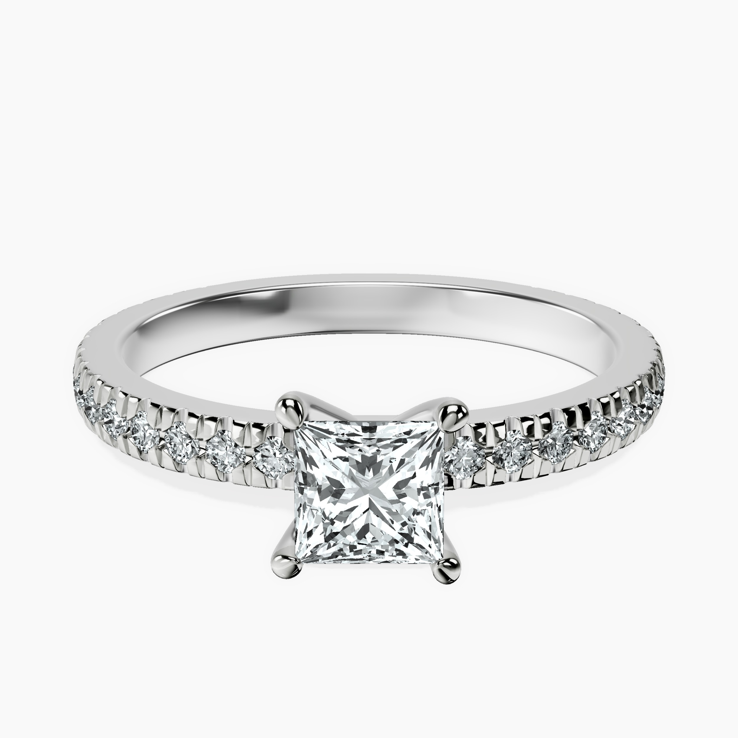 14kt White Gold Emily Eternity Lab Diamond Ring front image