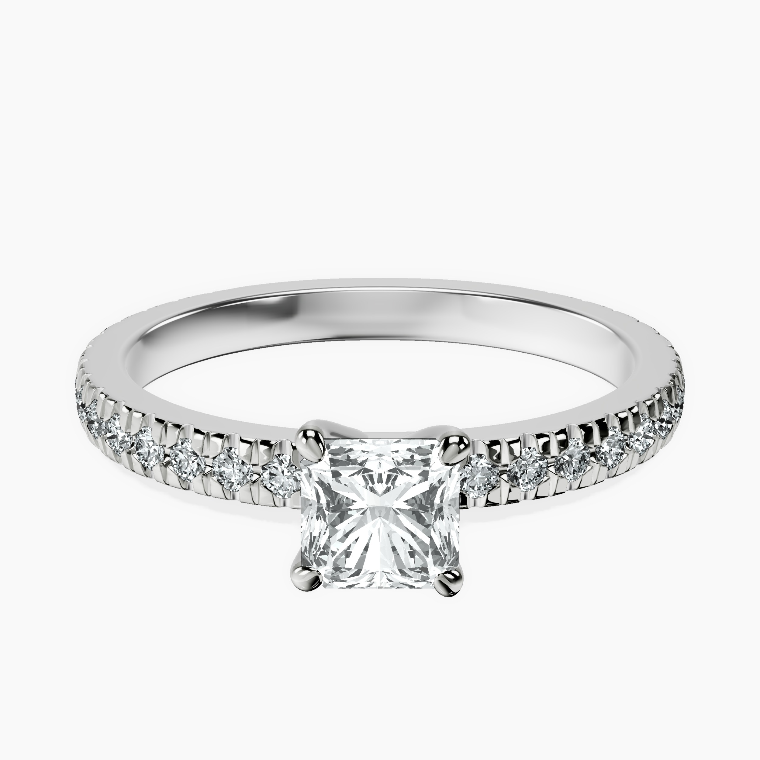 18kt White Gold Emily Eternity Lab Diamond Ring front image