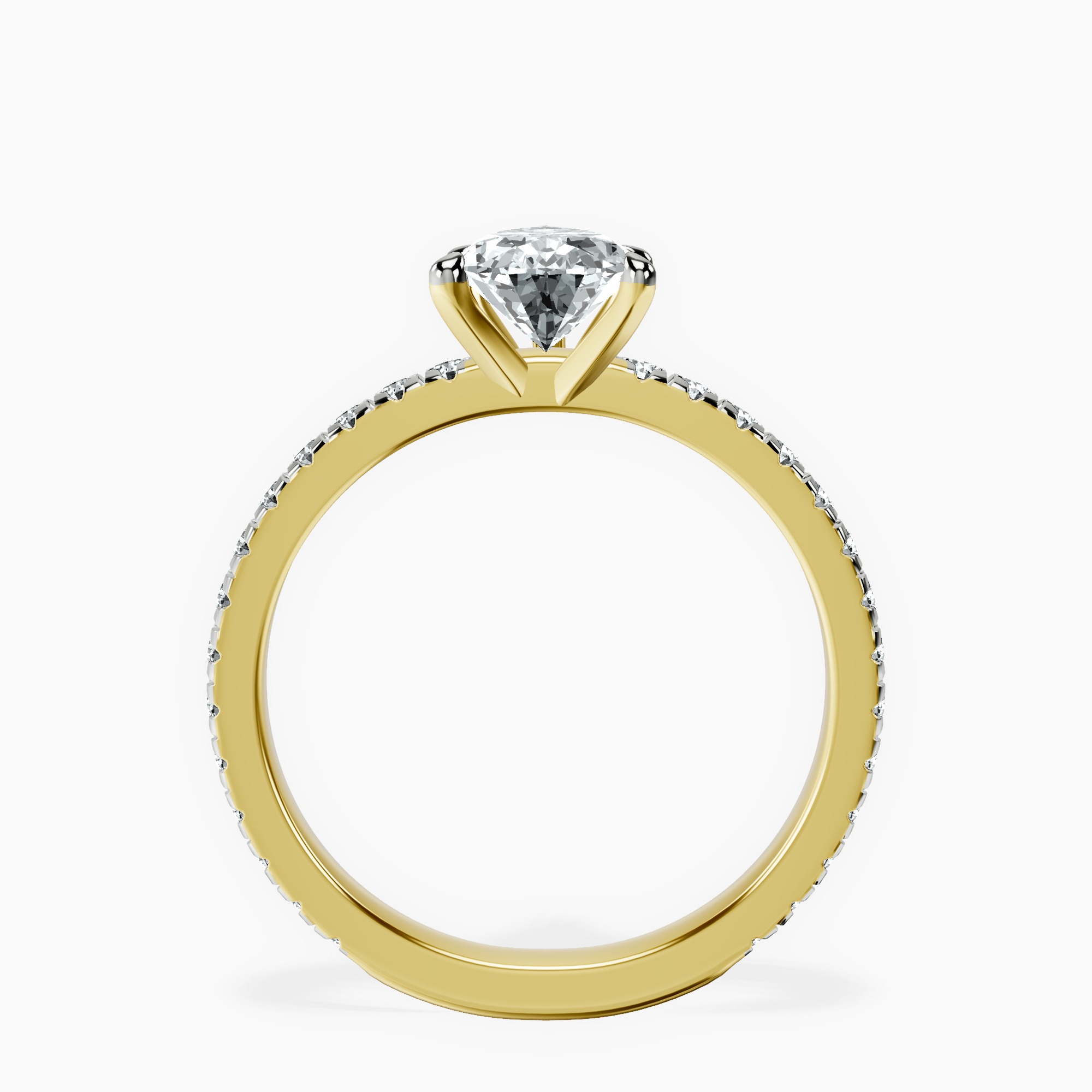 1.34 ct. pear Emily Eternity Ring in 10kt yellow gold side right image one