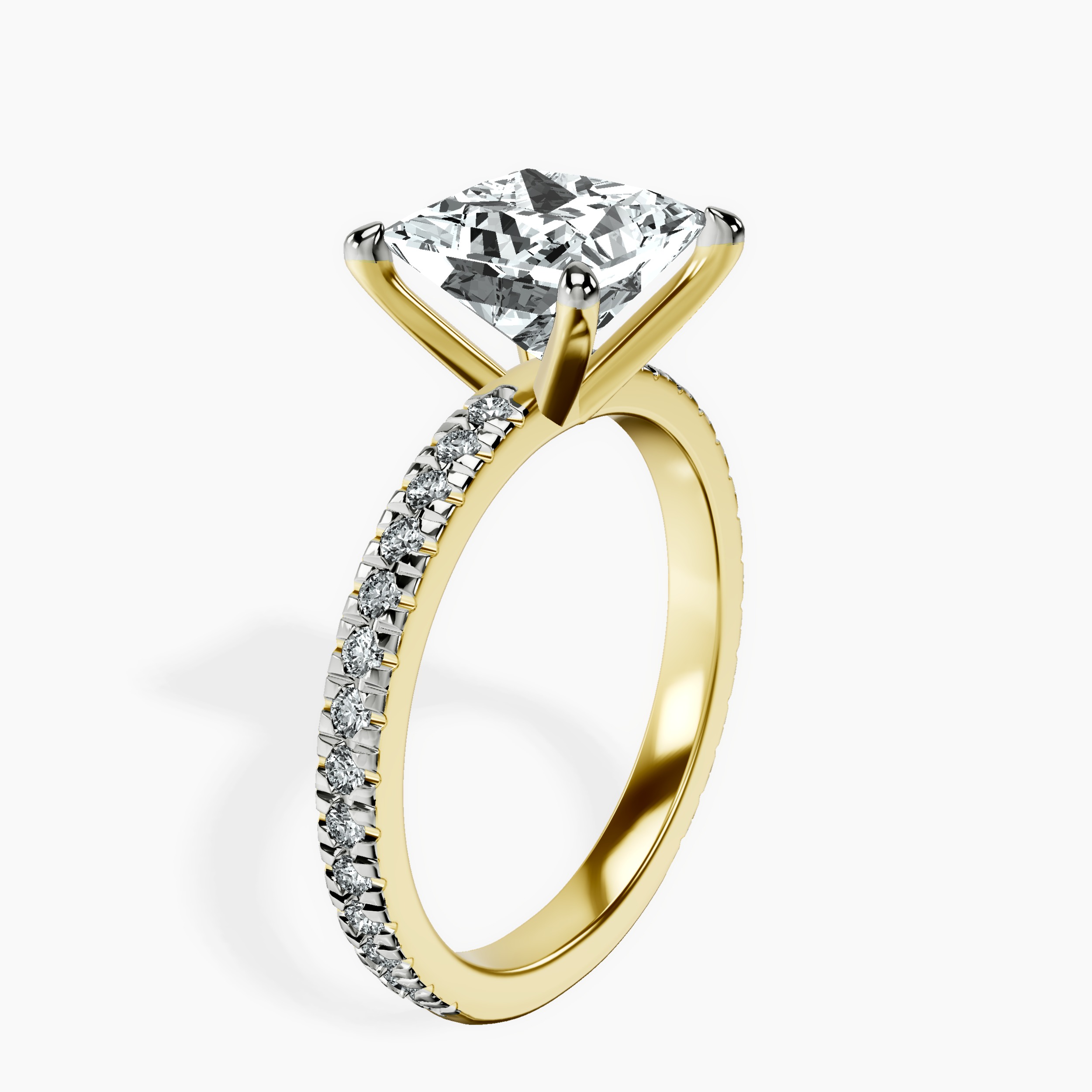 2.02 ct. princess Emily Eternity Ring in 18kt yellow gold standing product image one