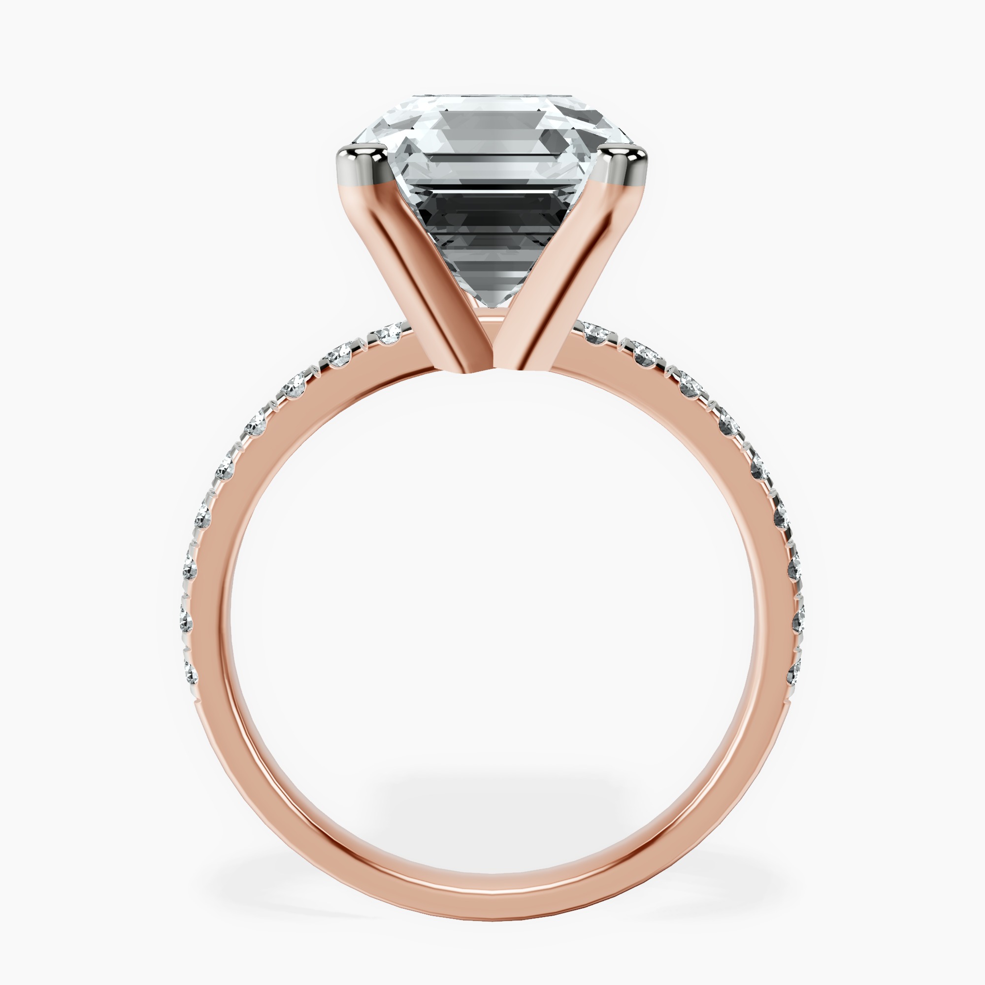 14kt Rose Gold Venetia Half Eternity Lab Diamond Ring side right image one