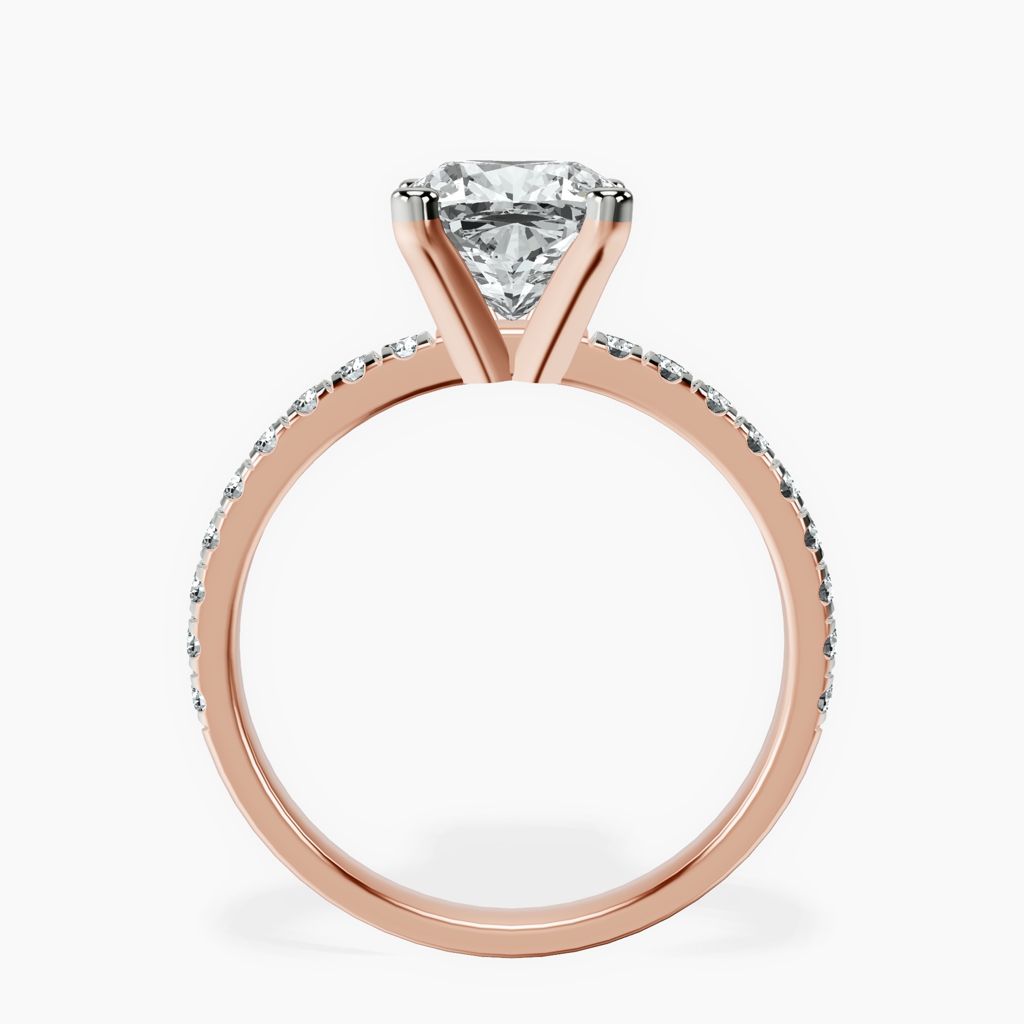 10kt Rose Gold Venetia Half Eternity Lab Diamond Ring side right image one