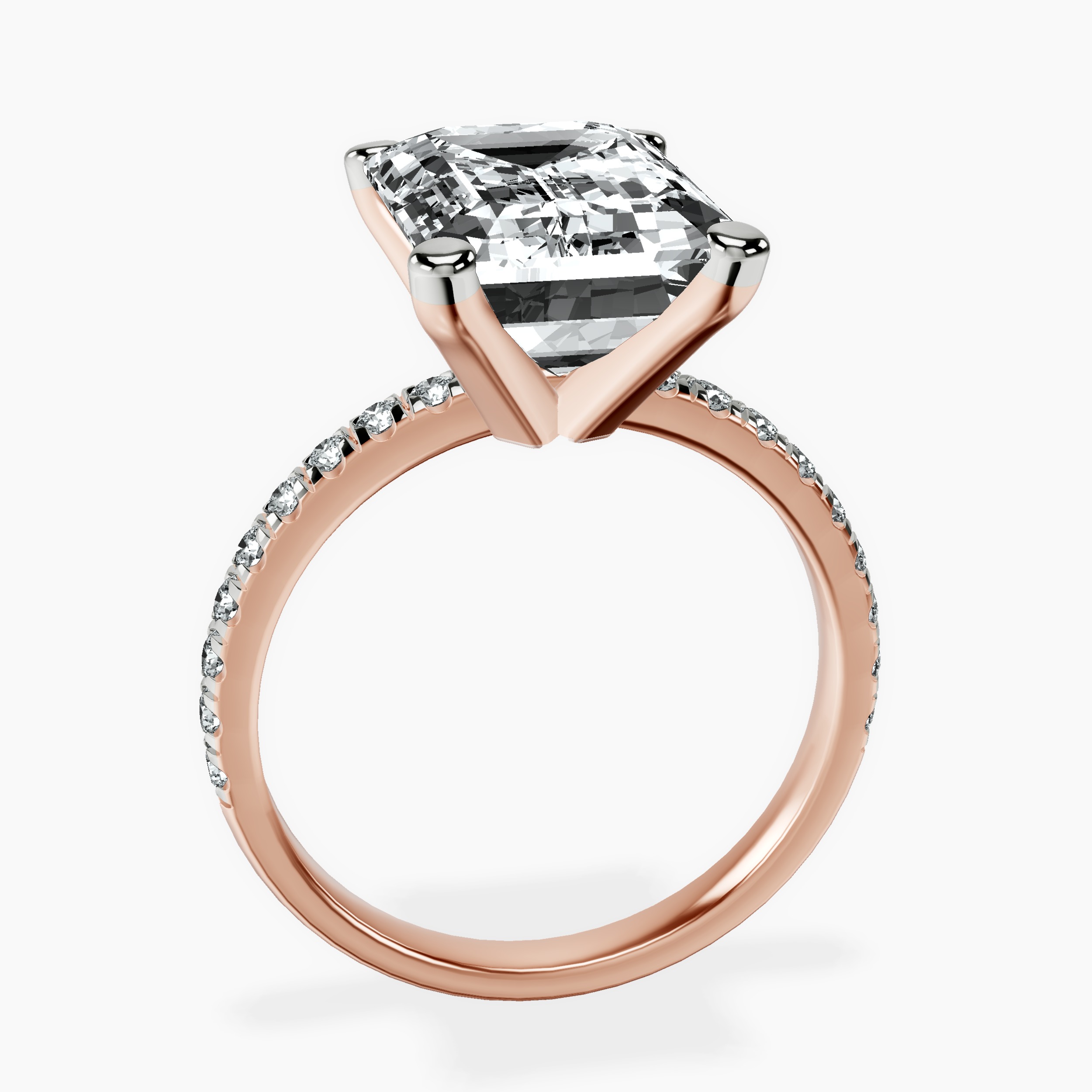 14kt Rose Gold Venetia Half Eternity Lab Diamond Ring side right image one